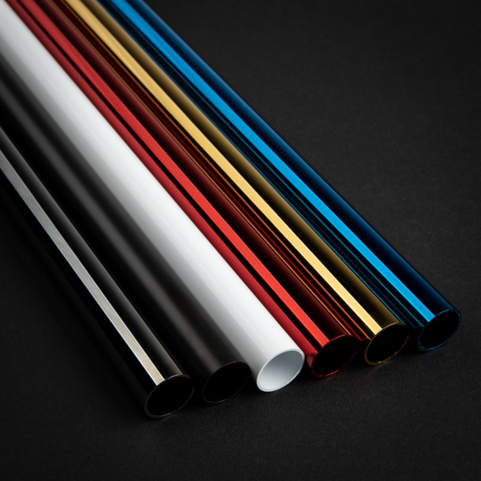 Bitspower None Chamfer Brass Hard Tubing 14mm AD 500mm Shiny Black