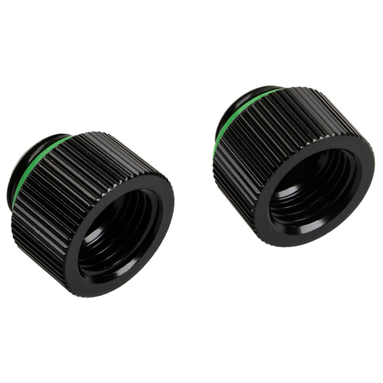 Bitspower Touchaqua Adapter Straight G1/4 Inch Male to G1/4 Inch Female Pack of 2 10mm Black