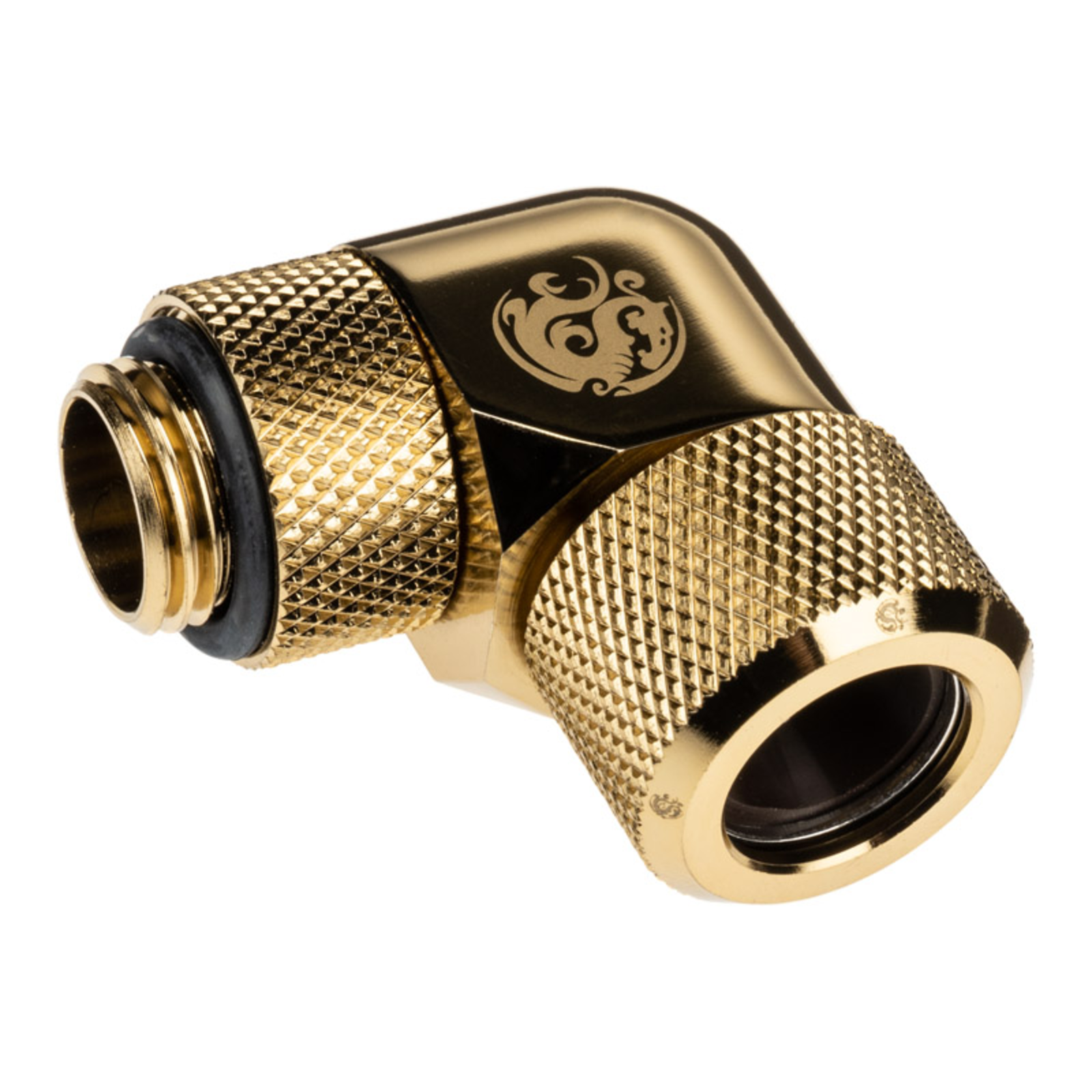 Bitspower Advanced Multi-link Adapter Connection 90 Degree G1/4 Inch Male to 12mm OD Hardtube