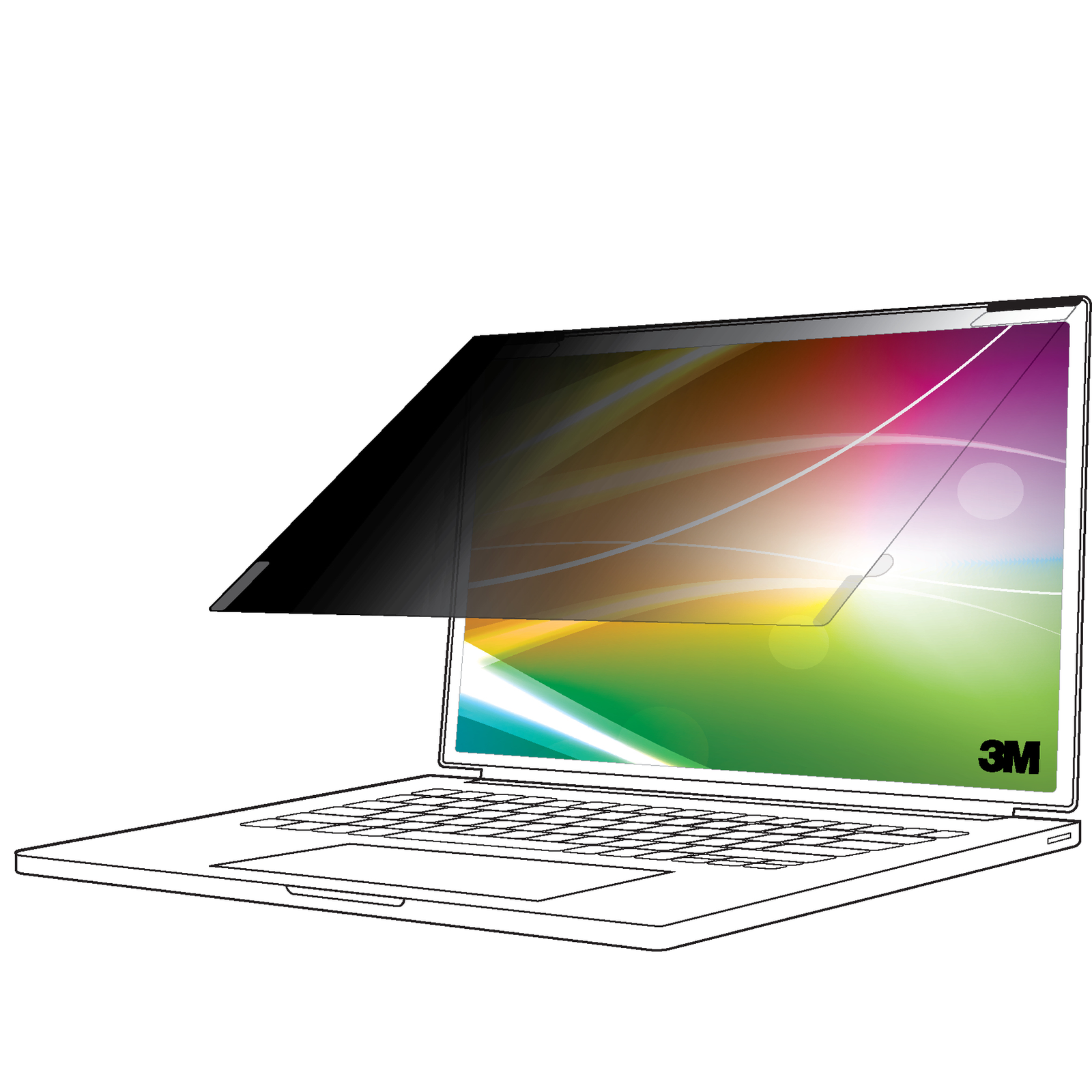 3M Bright Screen Privacy Filter Removable Privacy Filter for Notebook