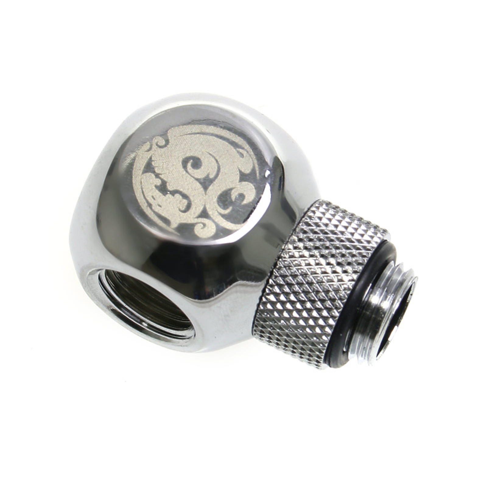 Bitspower Adapter T-splitter G1/4 Inch AG to 2x G1/4 Inch IG redatable Shiny Silver