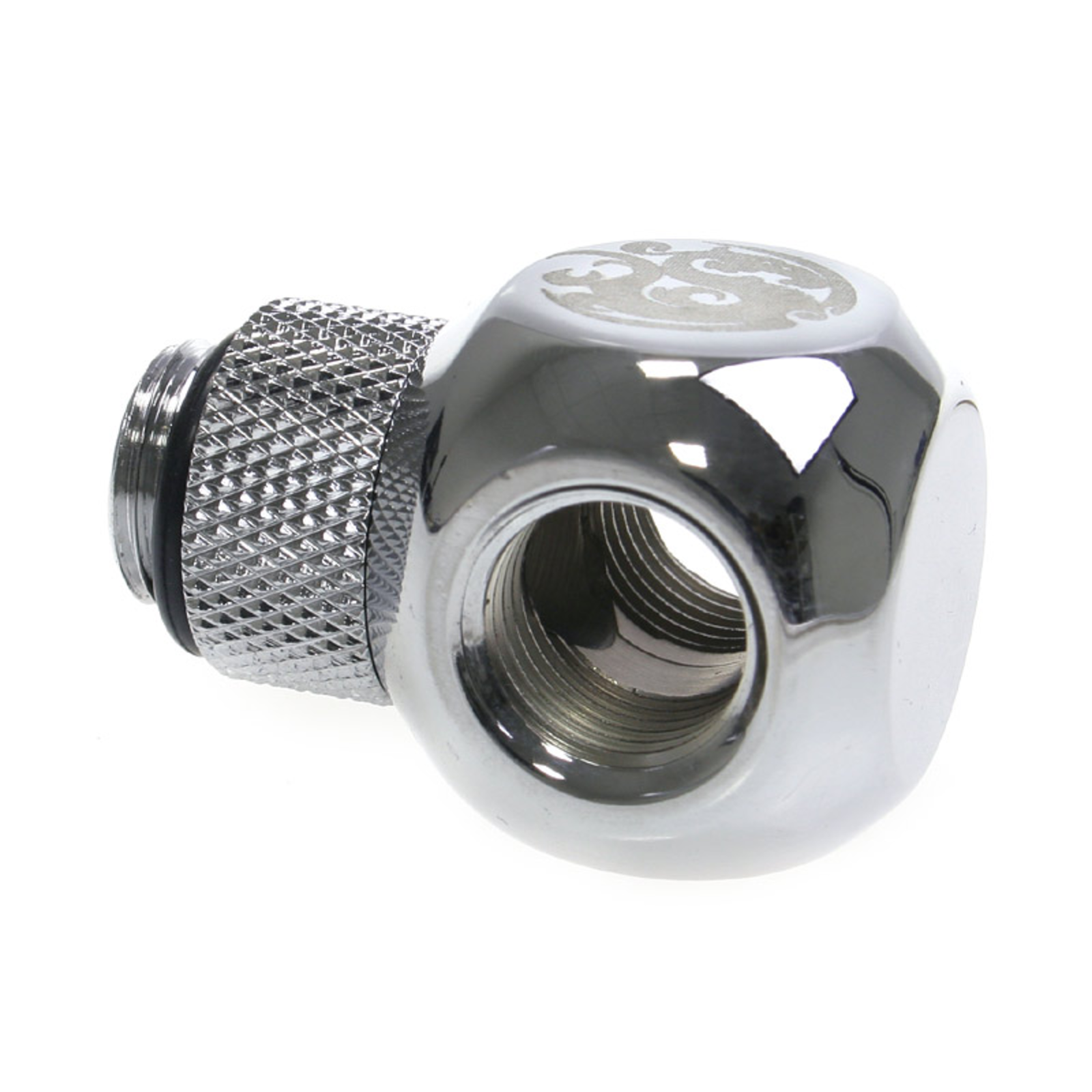 Bitspower Adapter T-splitter G1/4 Inch AG to 2x G1/4 Inch IG redatable Shiny Silver