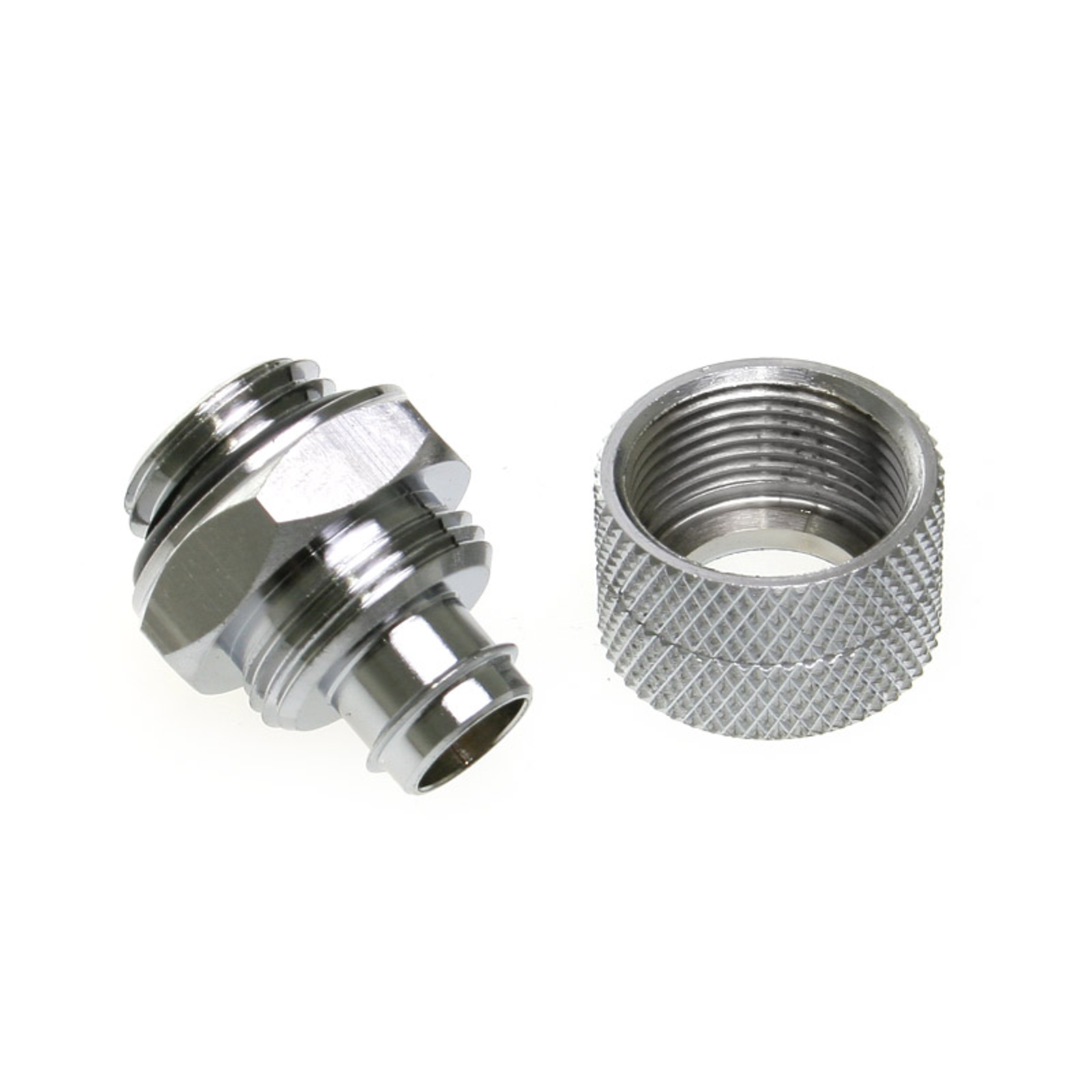 Bitspower Connection Straight G1/4 Inch AG to 10/8mm II Shiny Silver