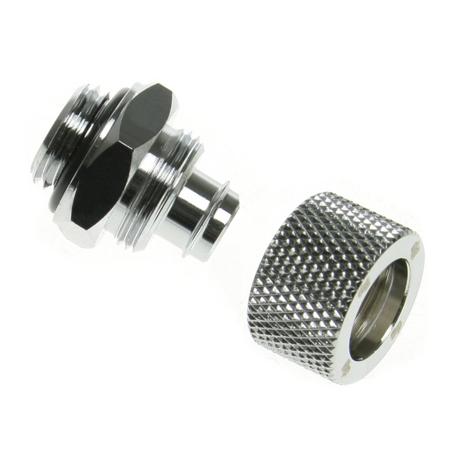 Bitspower Connection Straight G1/4 Inch AG to 11/8mm Silver Shiny