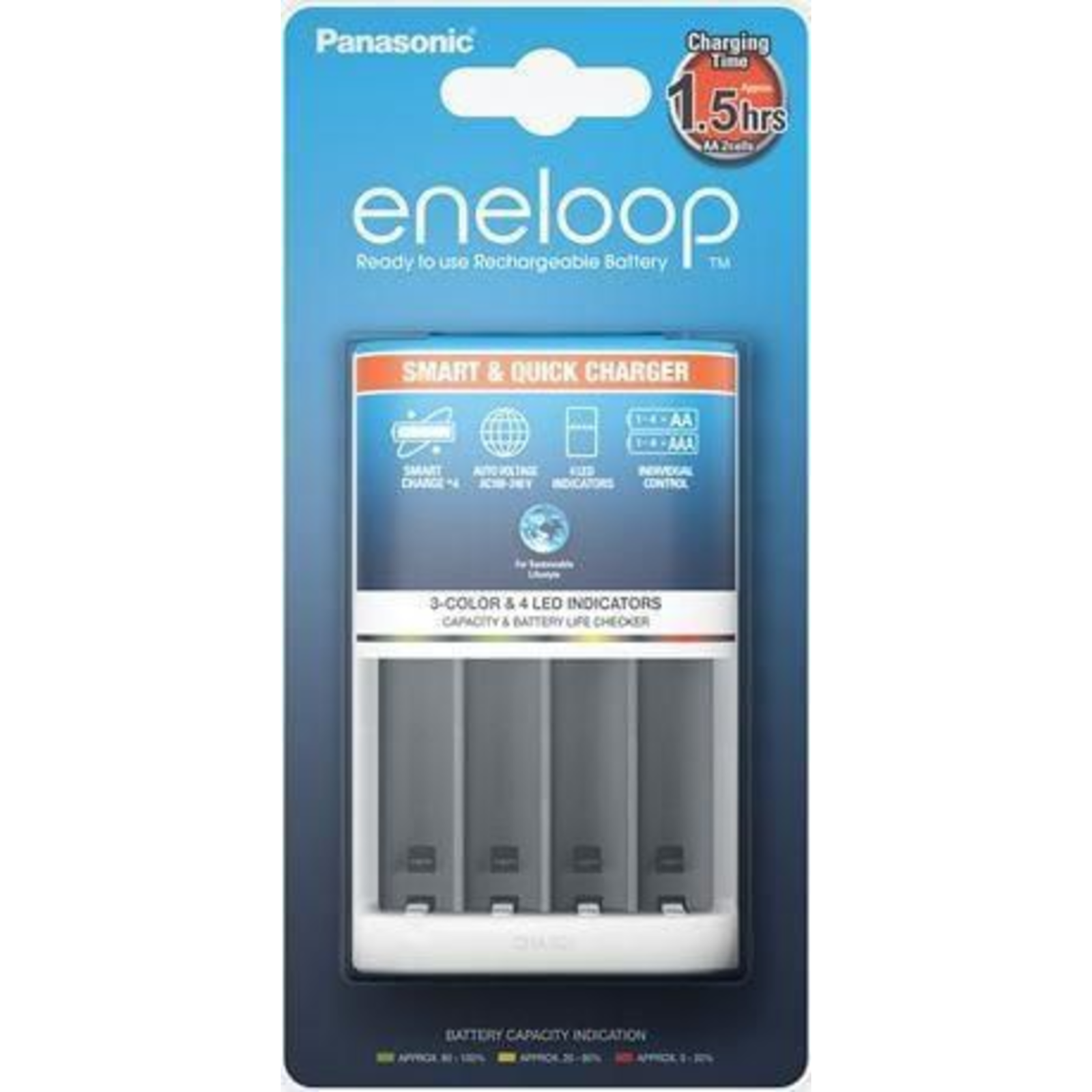 Panasonic NiMH Battery Universal Charger Smartplus Charger