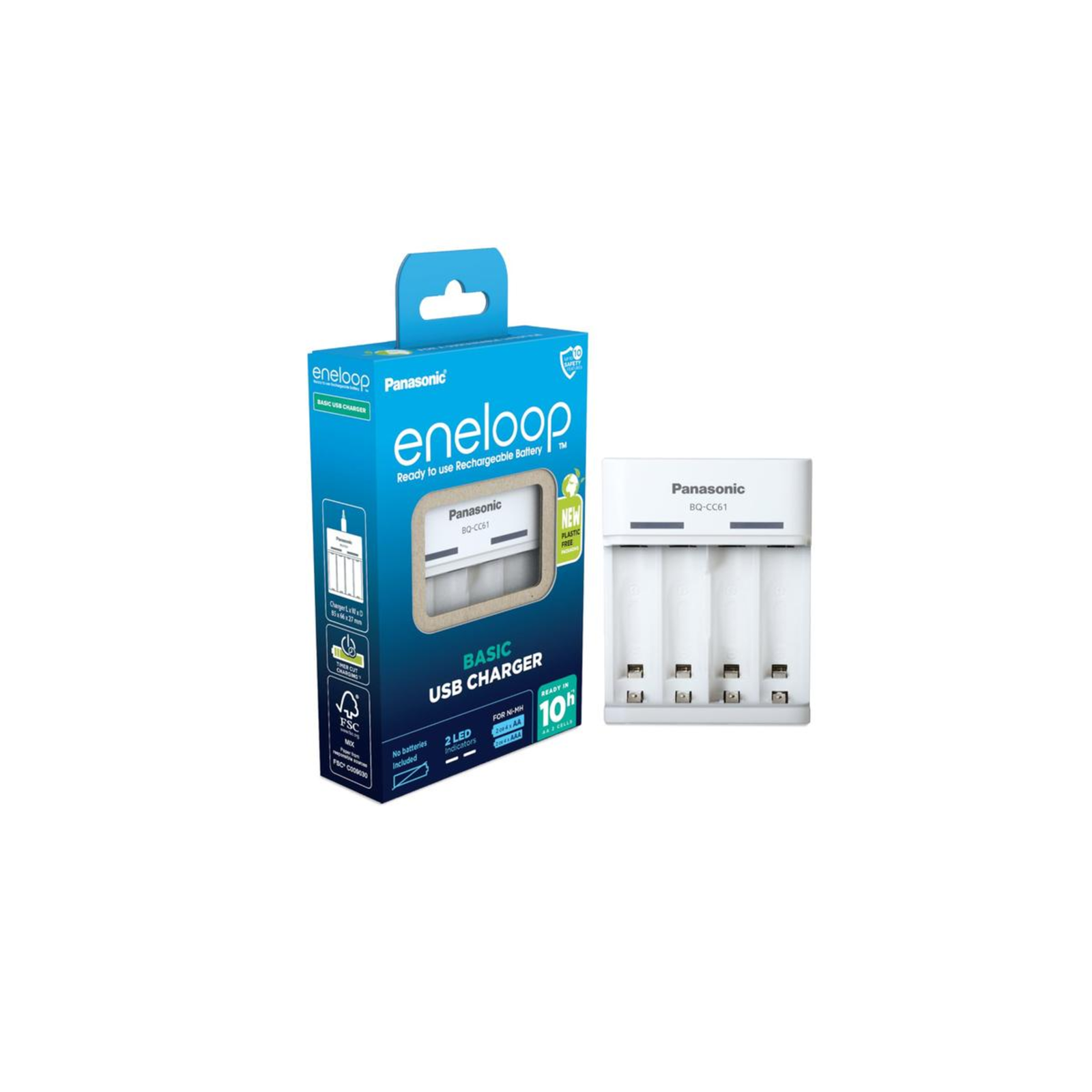 Panasonic Eneloop BQ-CC61 10-hour Battery Charger (for 4xAA 4xAAA)