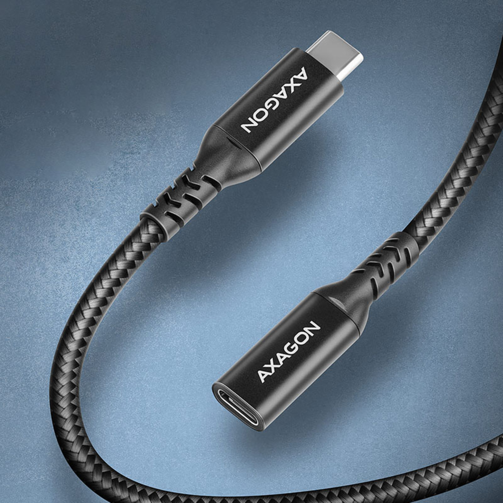 Axagon BUCM32-CF10AB Extension Cable USB-C to USB-C 3.2 Gen 2 1 M 20 Gbps Aluminium
