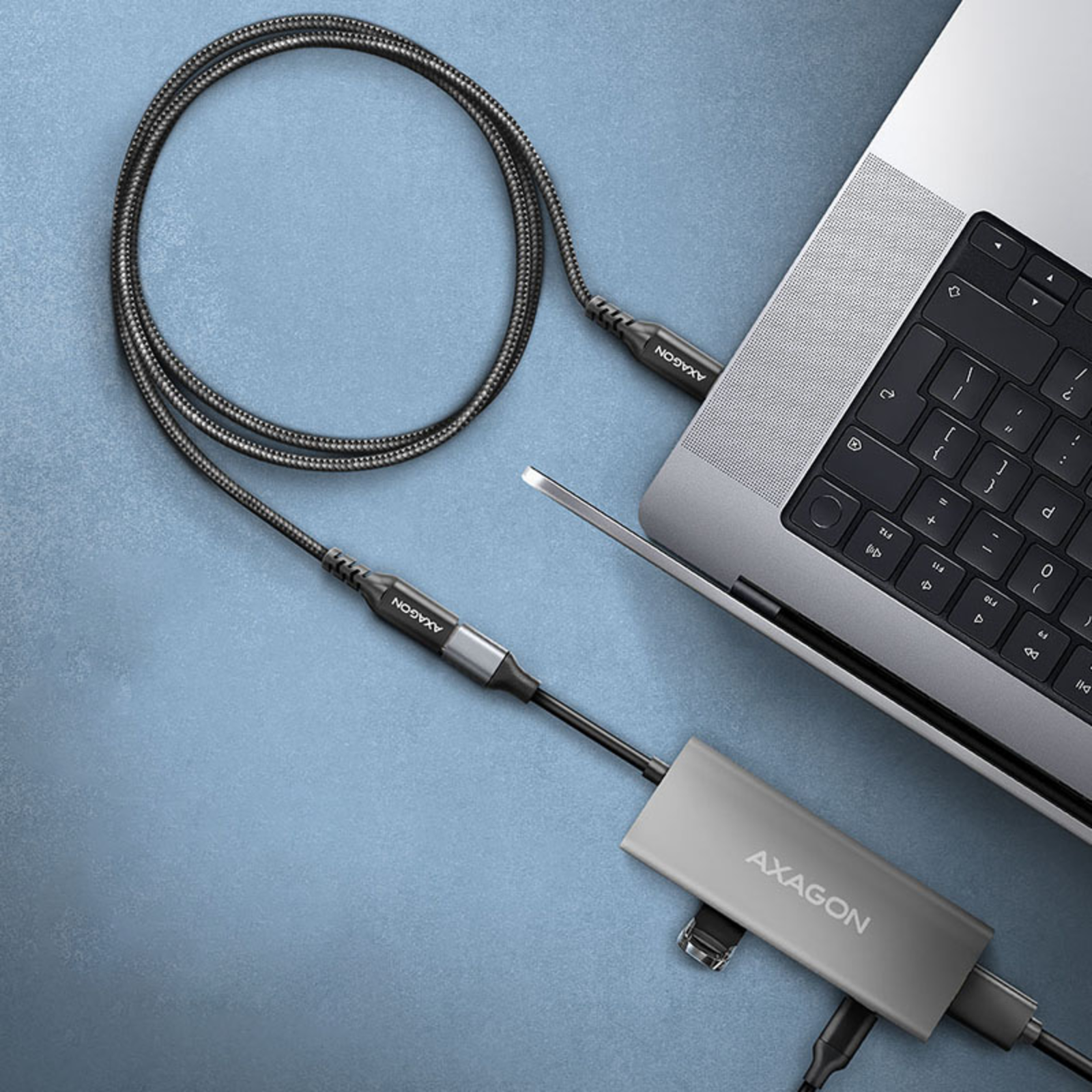 Axagon BUCM32-CF10AB Extension Cable USB-C to USB-C 3.2 Gen 2 1 M 20 Gbps Aluminium