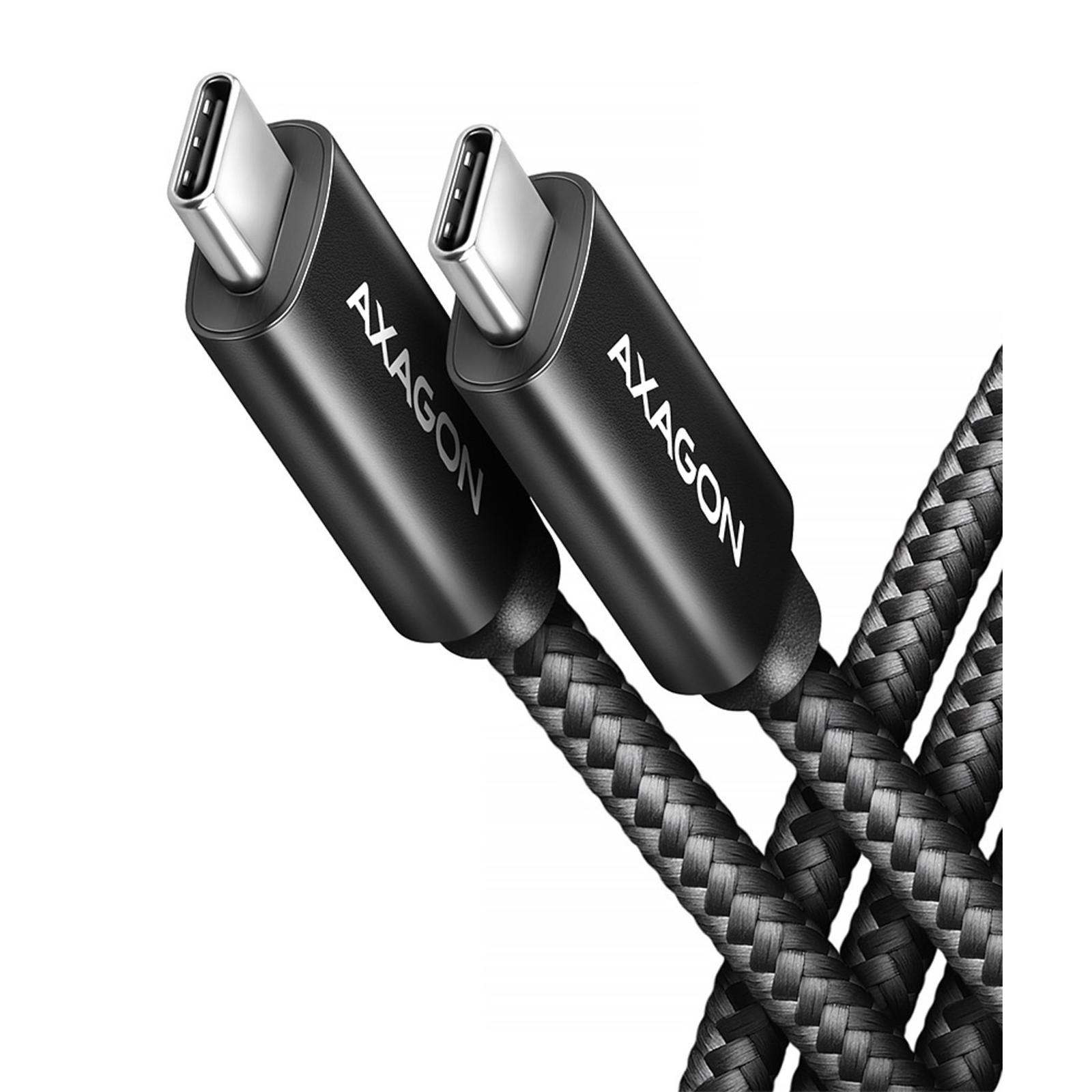 Axagon BUCM4X-CM10AB USB-C to USB-C Cable USB4 Gen 3A-2 1 M PD 240W 8K HD ALU Braided Black