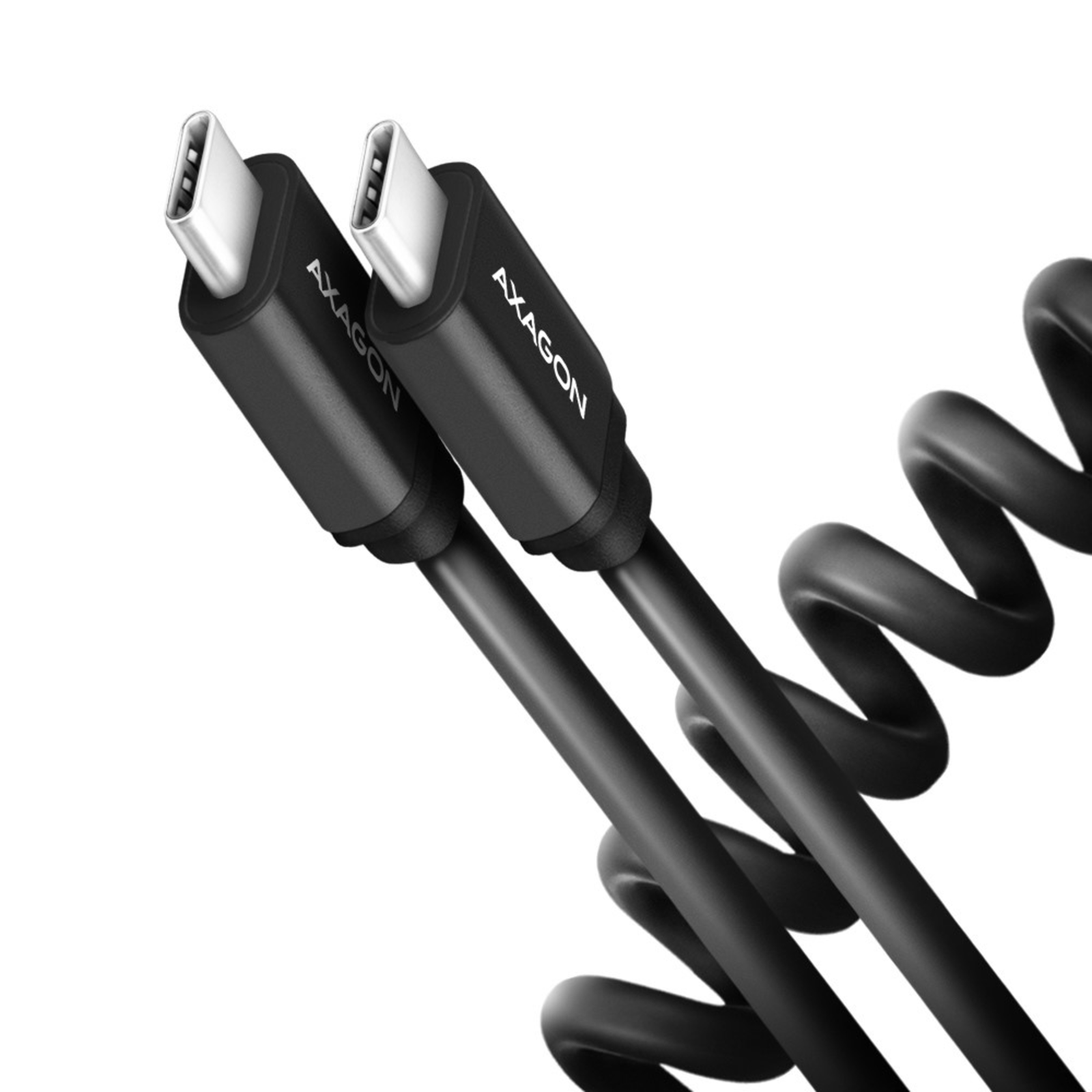 Axagon BUCM-CM10TB Twister Cable USB-C to USB-C 2.0 Black 0.6m