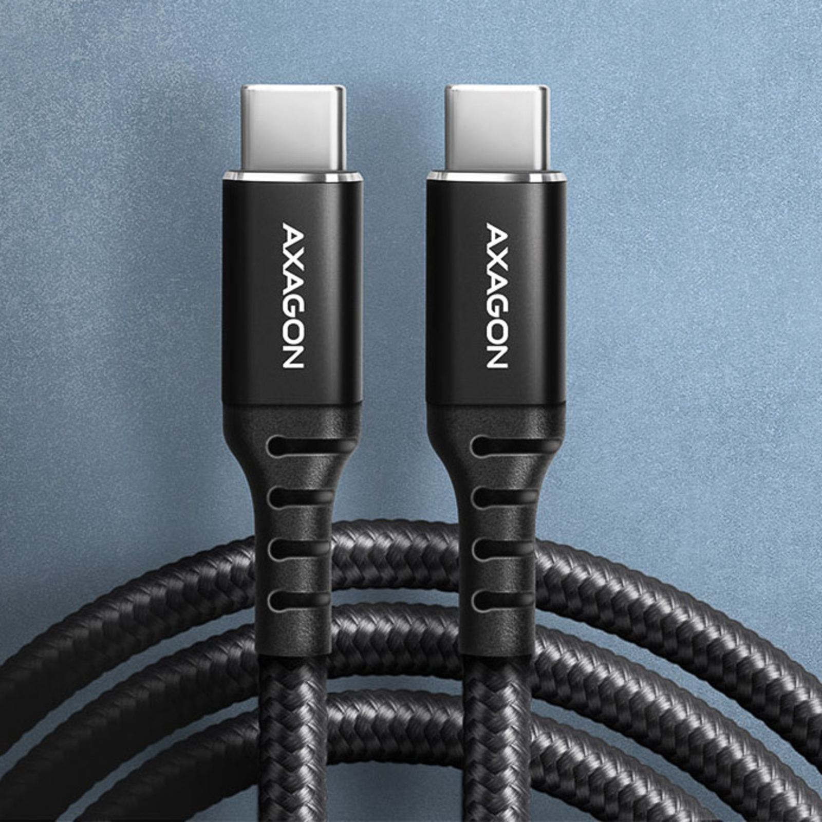 Axagon BUCM-CM30AB USB-C to USB-C 2.0 Cable 3 M PD 60W 3A Braided Black