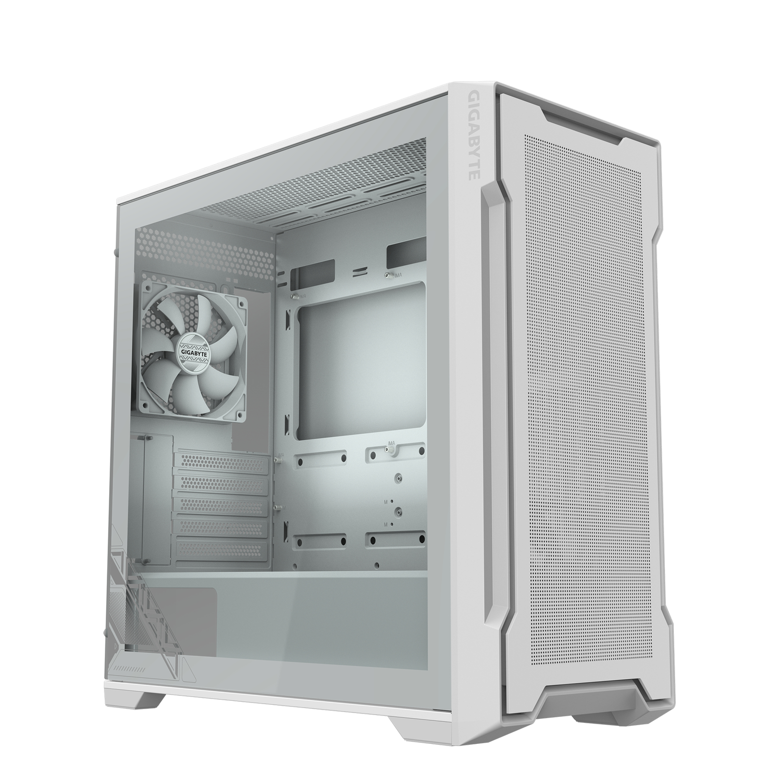 GIGABYTE PC Case Full-Size Tempered Glass Side Panel2xUSB 30 Pre-installed Two 120mm Fans