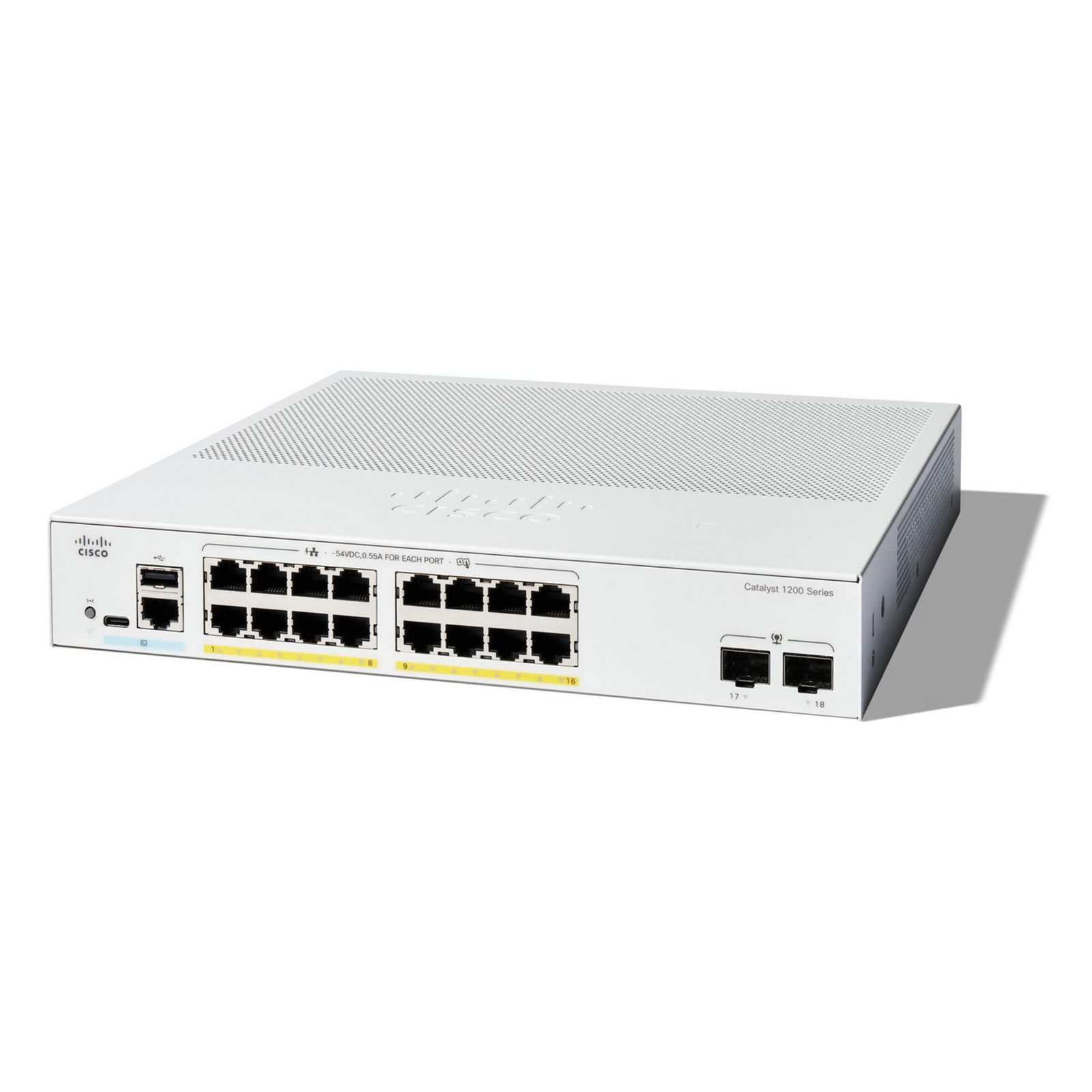 Cisco Catalyst 1200-16P-2G Smart Switch 16 Port GE PoE 2x1GE SFP