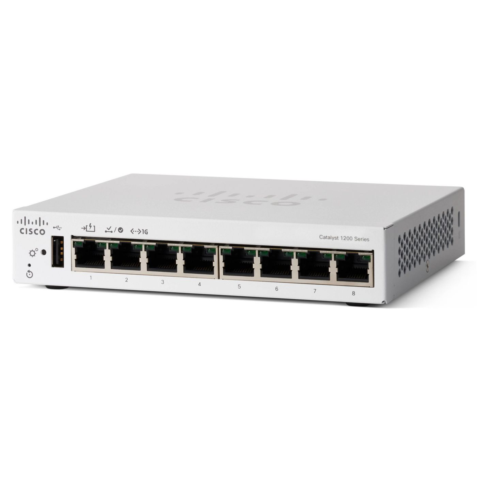 Cisco Cat1200 8-p GE Desktop Ext PS PoE Input Switch