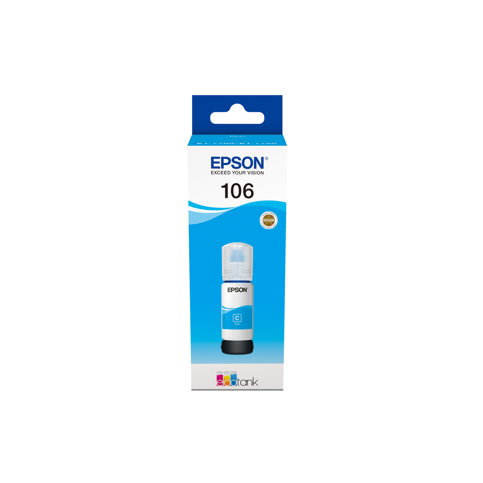 Epson 106 70 Ml cyan Original Ink Container EcoTank ET-7700 ET-7750 L7160 L7180 Expression Premium