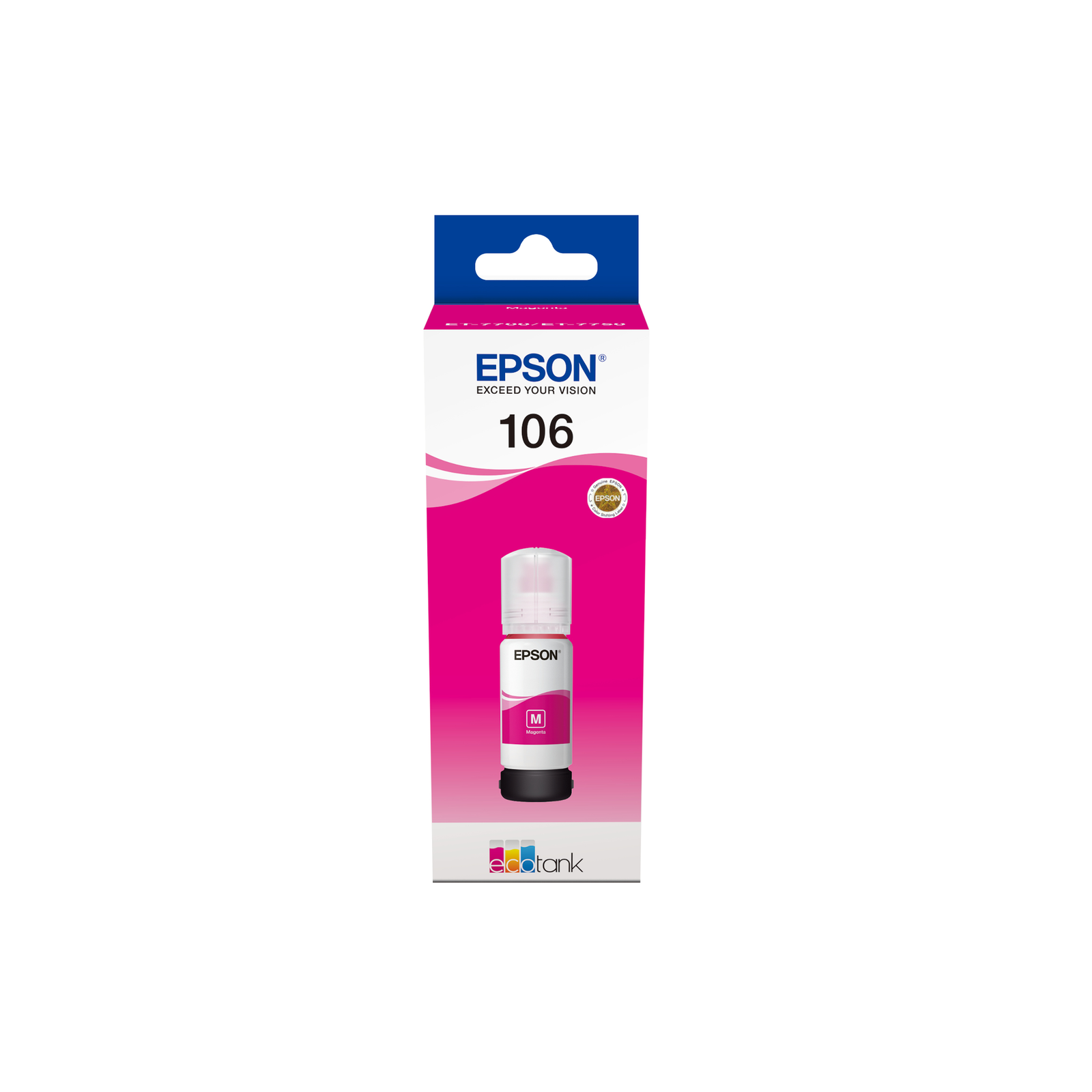 Epson 106 70 Ml magenta Original Ink Container EcoTank ET-7700 ET-7750 L7160 L7180 Expression