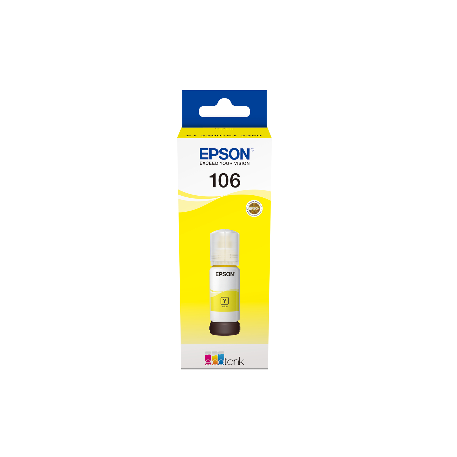 Epson 106 70 Ml Yellow Original Ink Container EcoTank ET-7700 ET-7750 L7160 L7180 Expression Premium