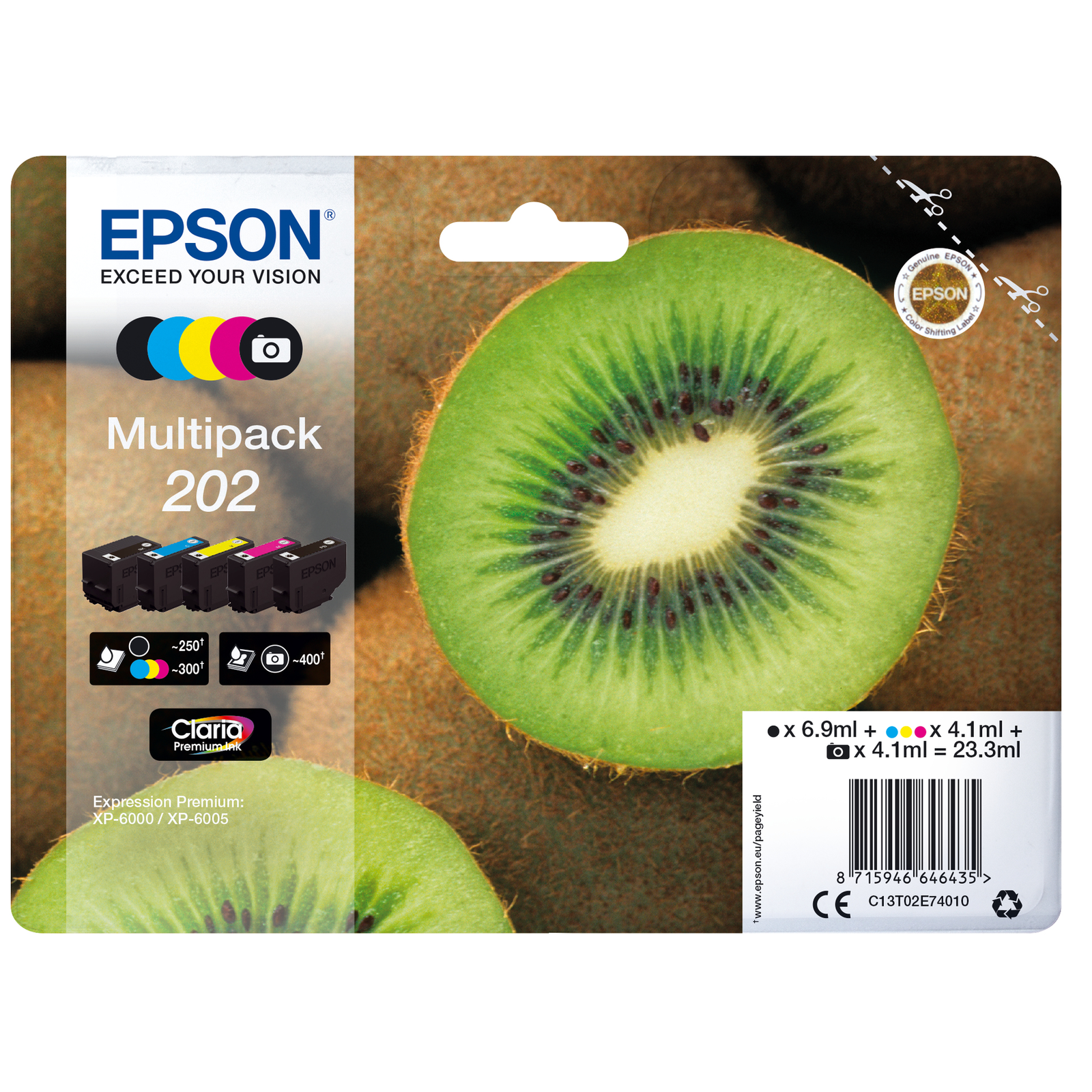 Epson Multipack 202 5-Pack Black Yellow cyan magenta Photo Black
