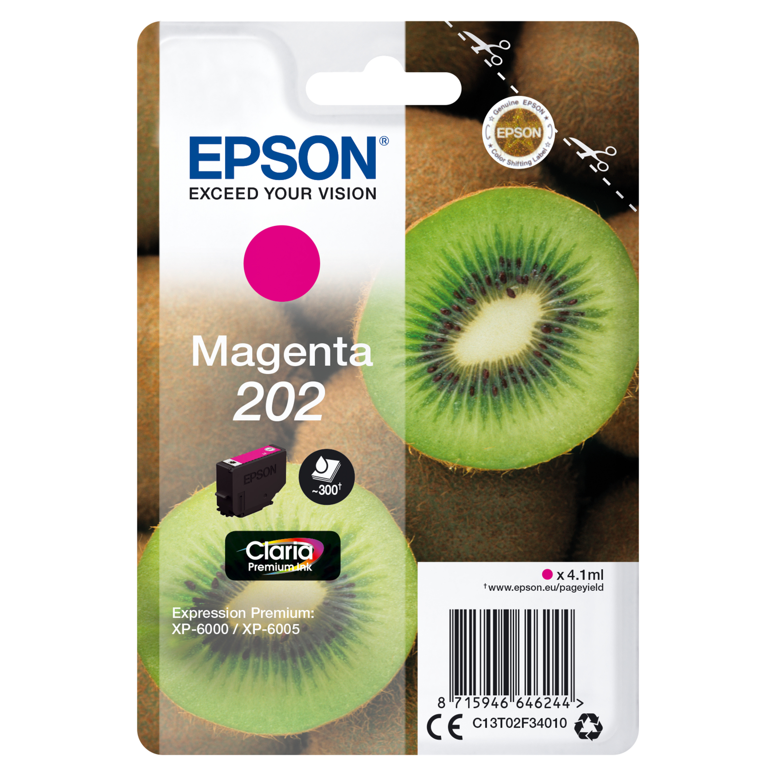 Epson 202 4.1 Ml magenta Original Blister with RF Audible Alarm Inkjet