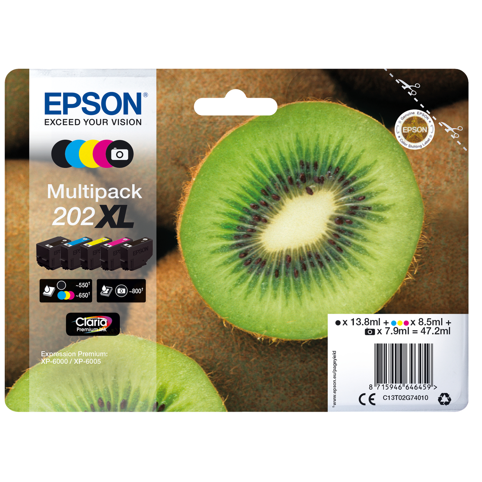 Epson Multipack 202XL 5-pack with High Capacity