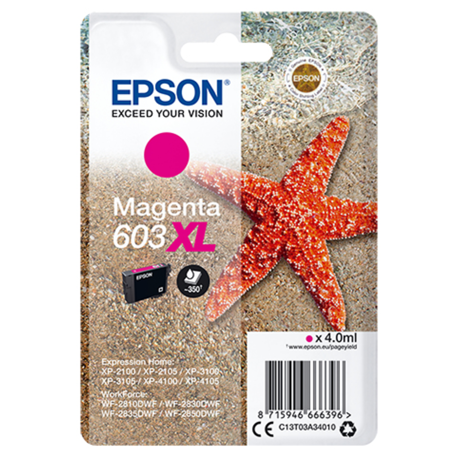 Epson 603XL magenta 350 Pages Ink C13T03A34010