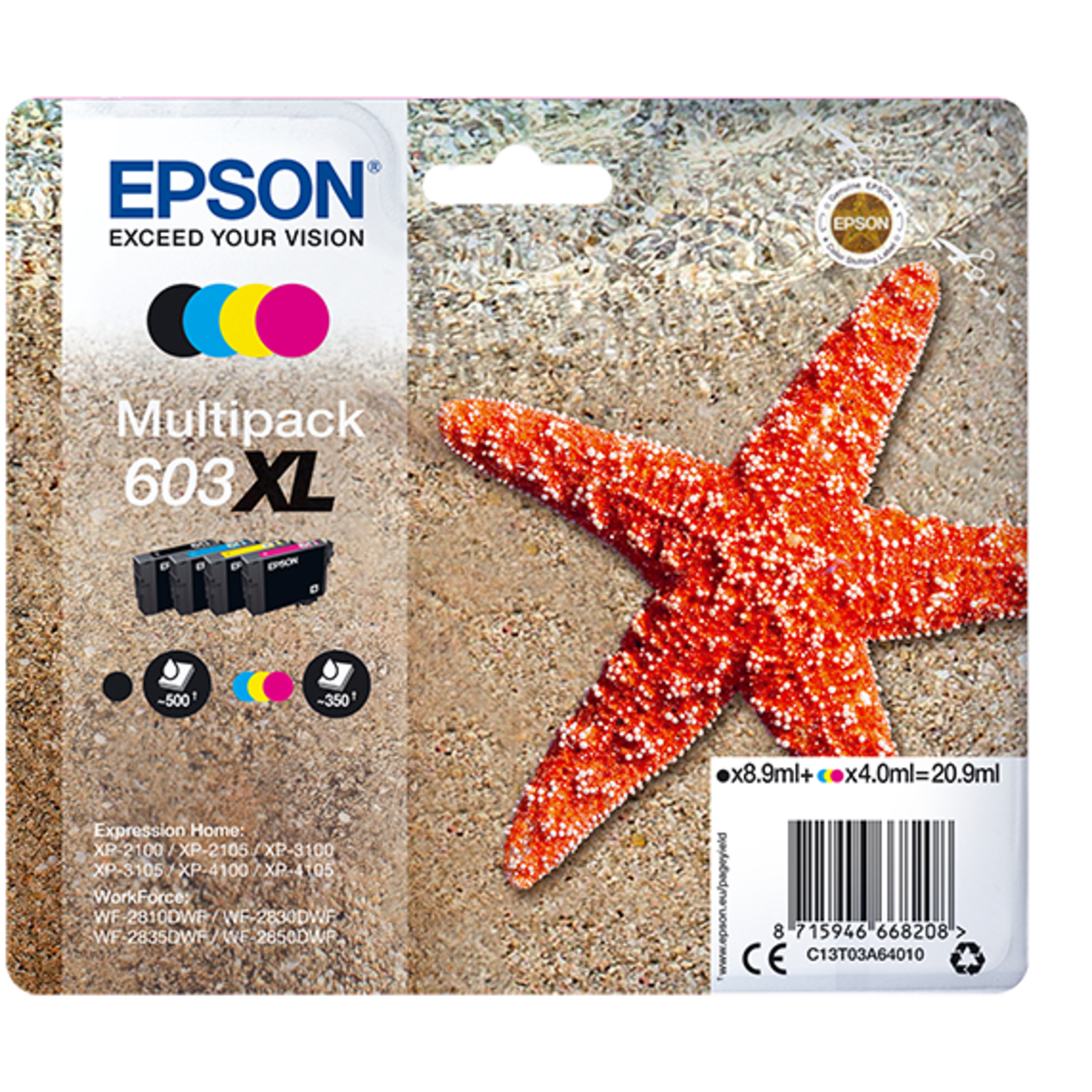 Epson 603XL Multipack 4er-Pack XL Black Yellow cyan magenta