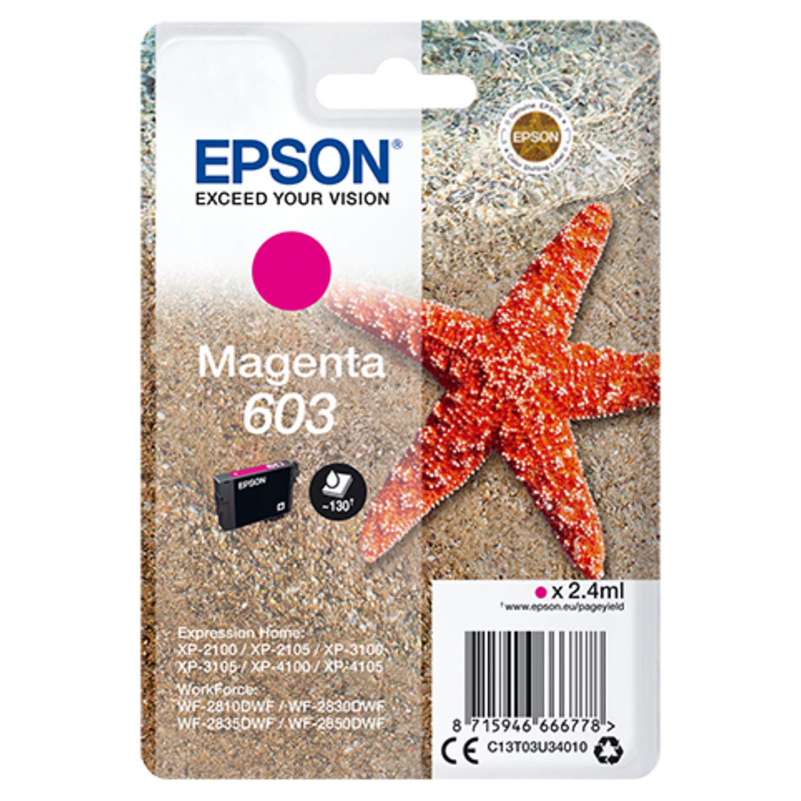 Epson 603 2.4 Ml magenta Original Blister Pack