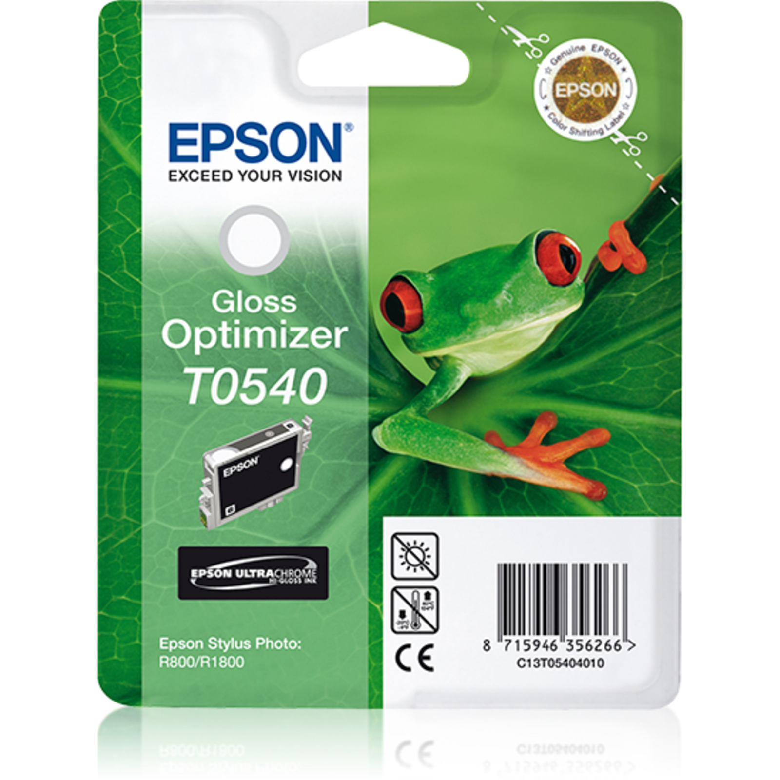 EPSON T0540 GLOSS OPTIMIZER INK CARTRIDGE STANDARD CAPACITY 13ML 400 PAGES 1-PACK BLISTER WITHOUT