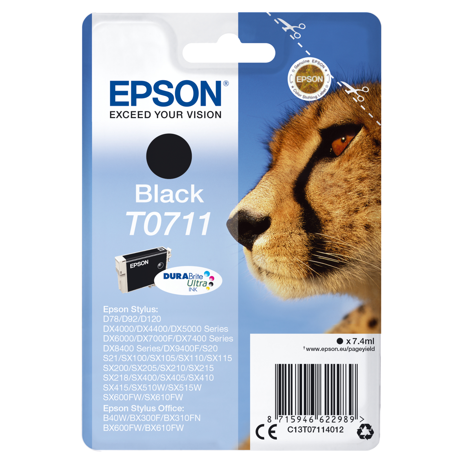 Epson Cartridge T0711 Black T0711