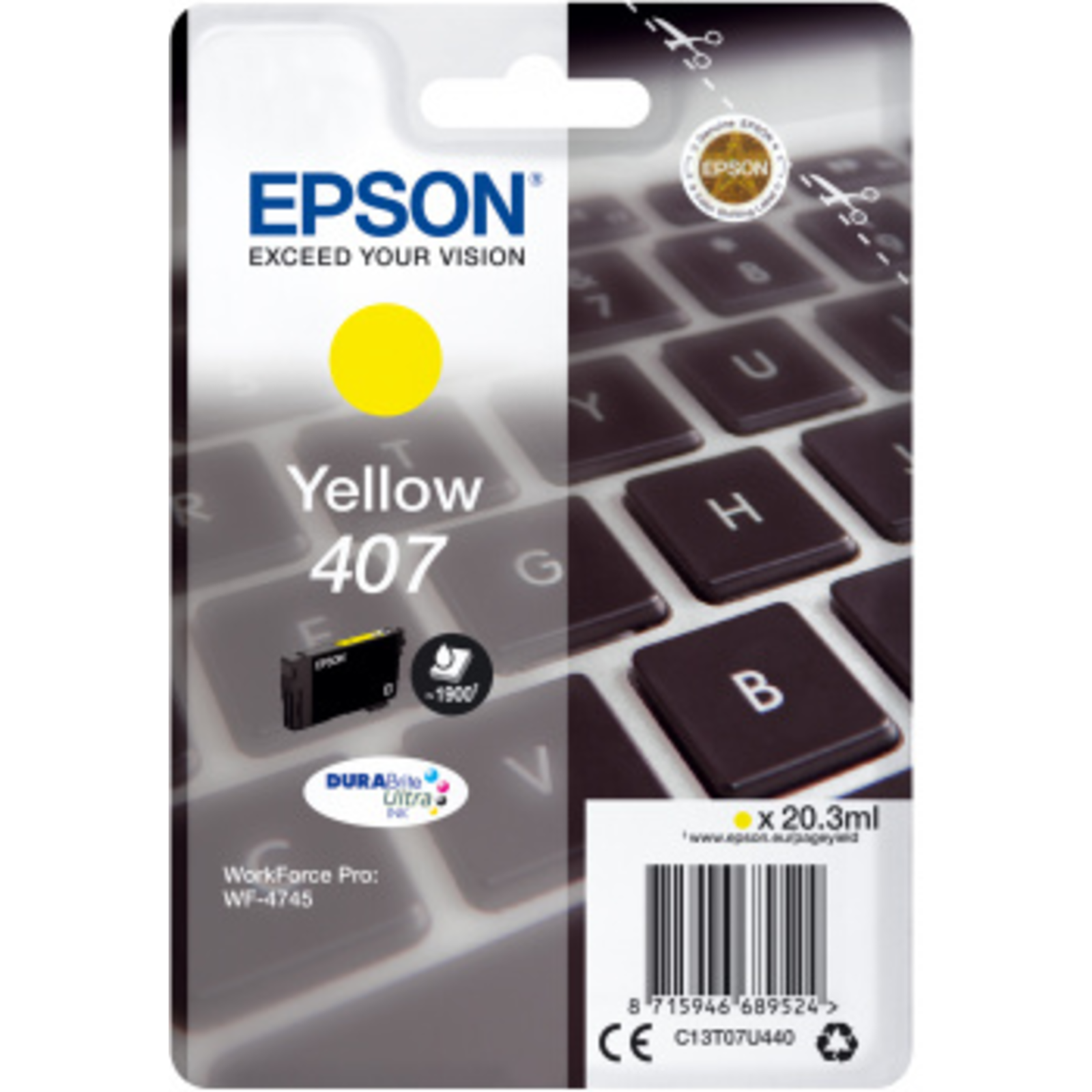 Epson WF-4745 High XL Yield 38.1 Ml 1900 Pages