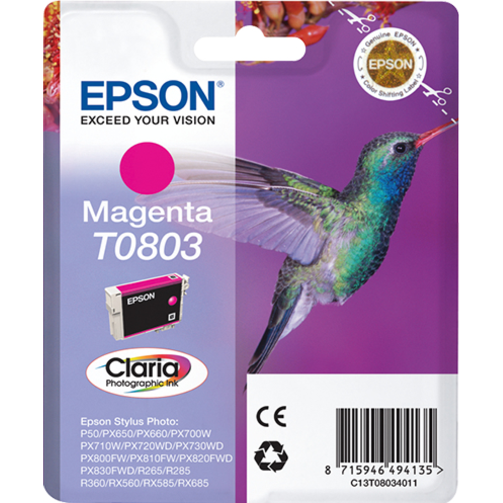 Epson Ink Cartridge magenta T 080 T 0803