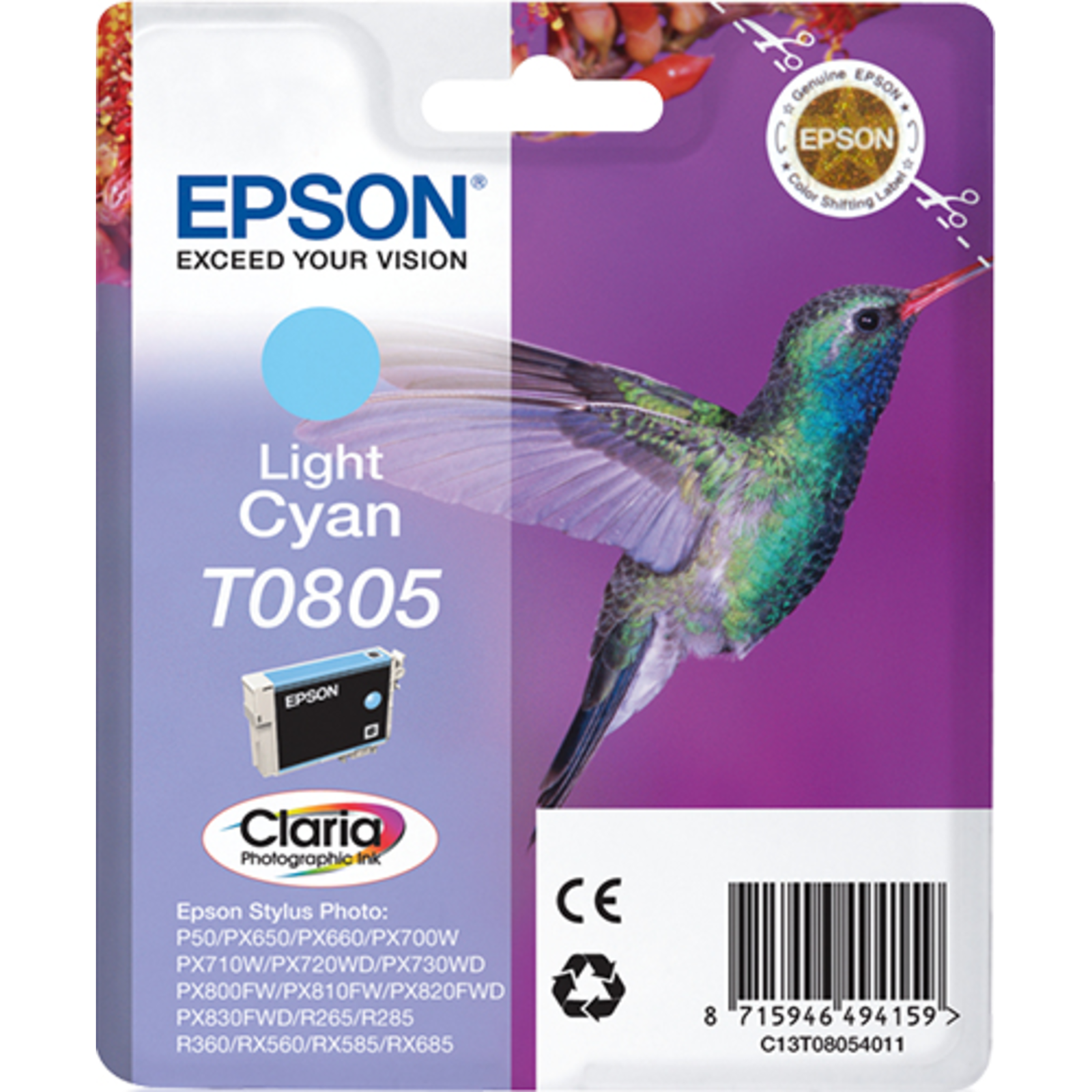 Epson T0805 7.4 Ml Light cyan Original Blister Pack