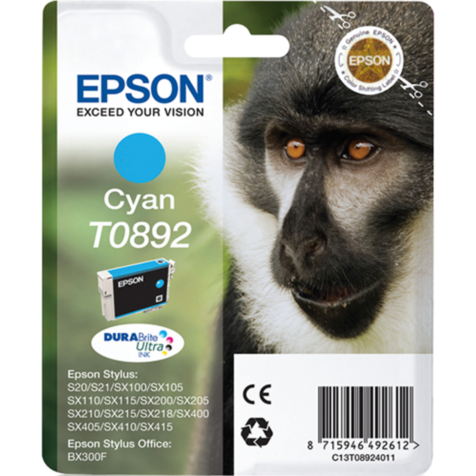 EPSON T0892 cyan Printer Cartridge
