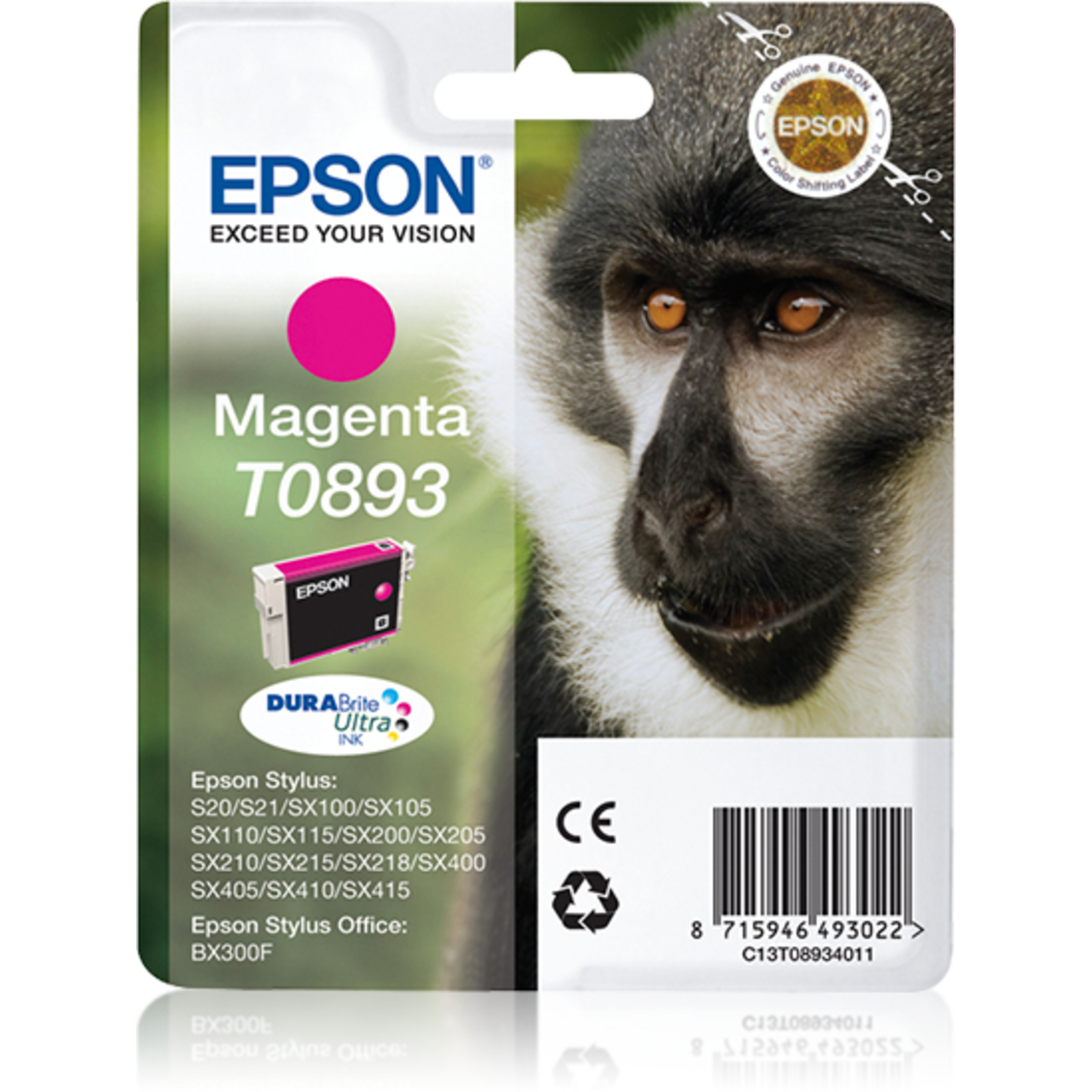 Epson T0893 magenta Original Blister Pack with RF/acoustic Alarm Signal