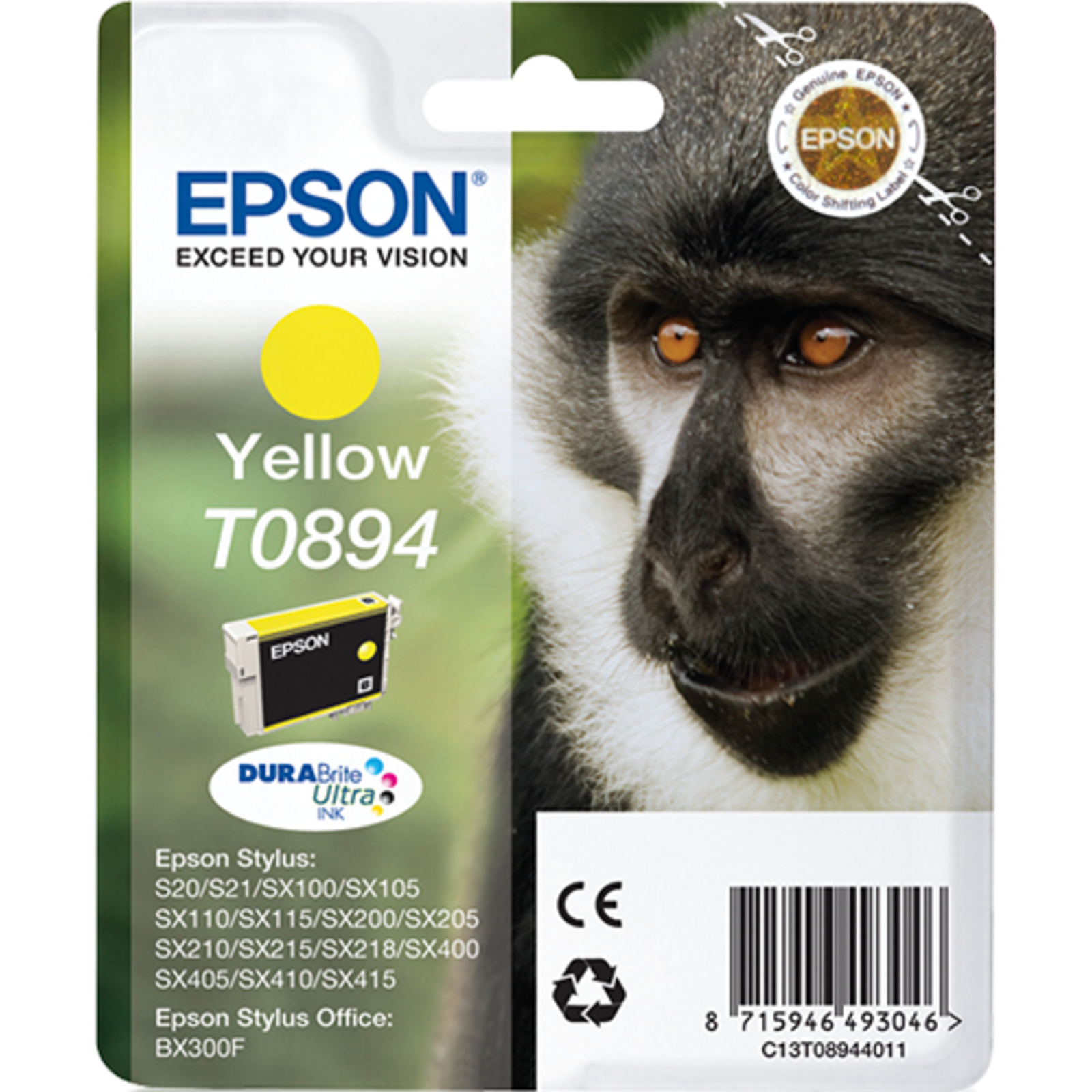 EPSON T0894 Yellow Printer Cartridge