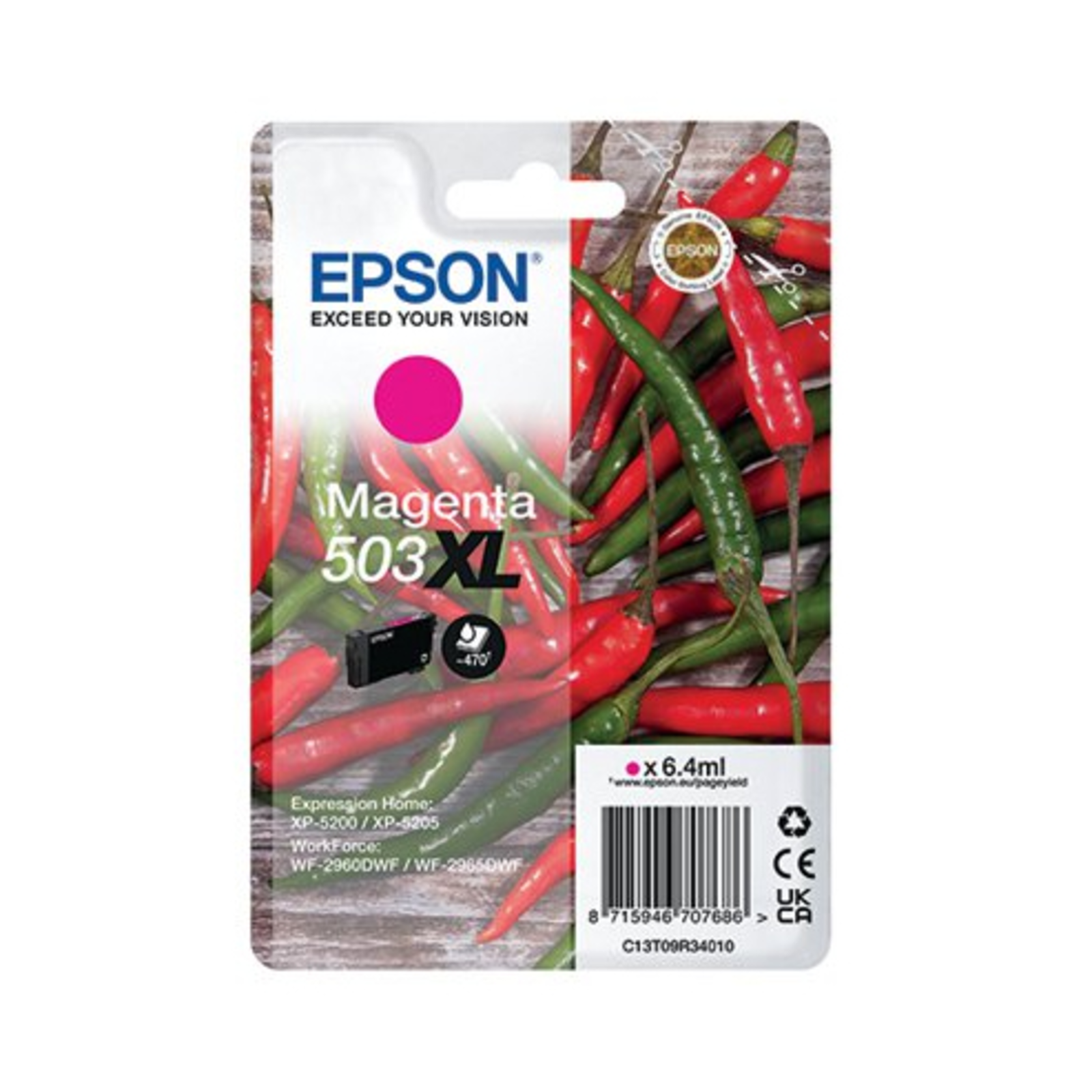 Epson 503XL High XL Yield 6.4 Ml 470 Pages