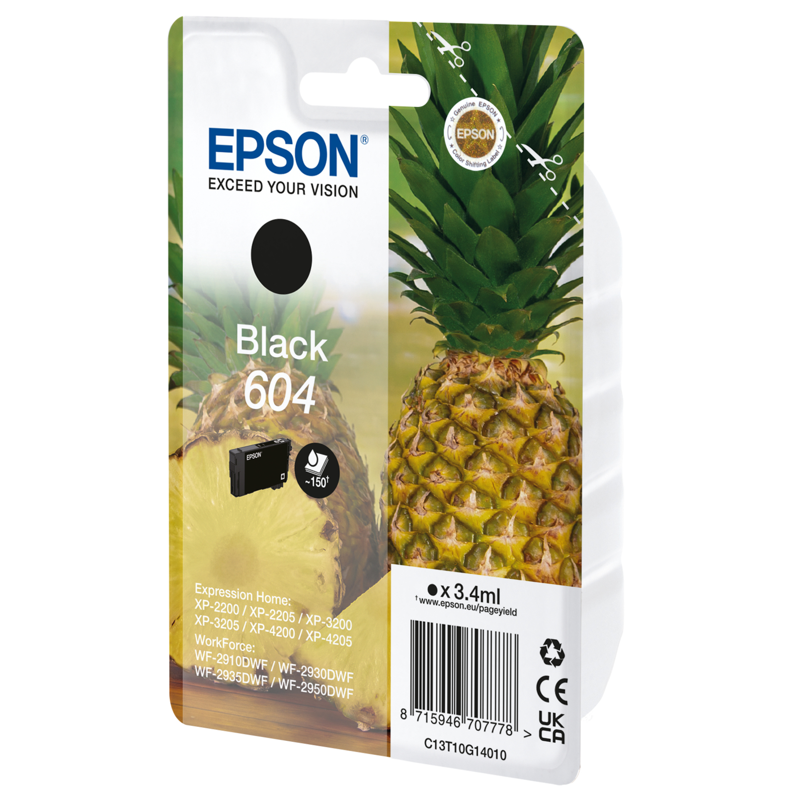 Epson 604 3.4 Ml Black Original Blister with RFacoustic Alarm Signal Ink Cartridge