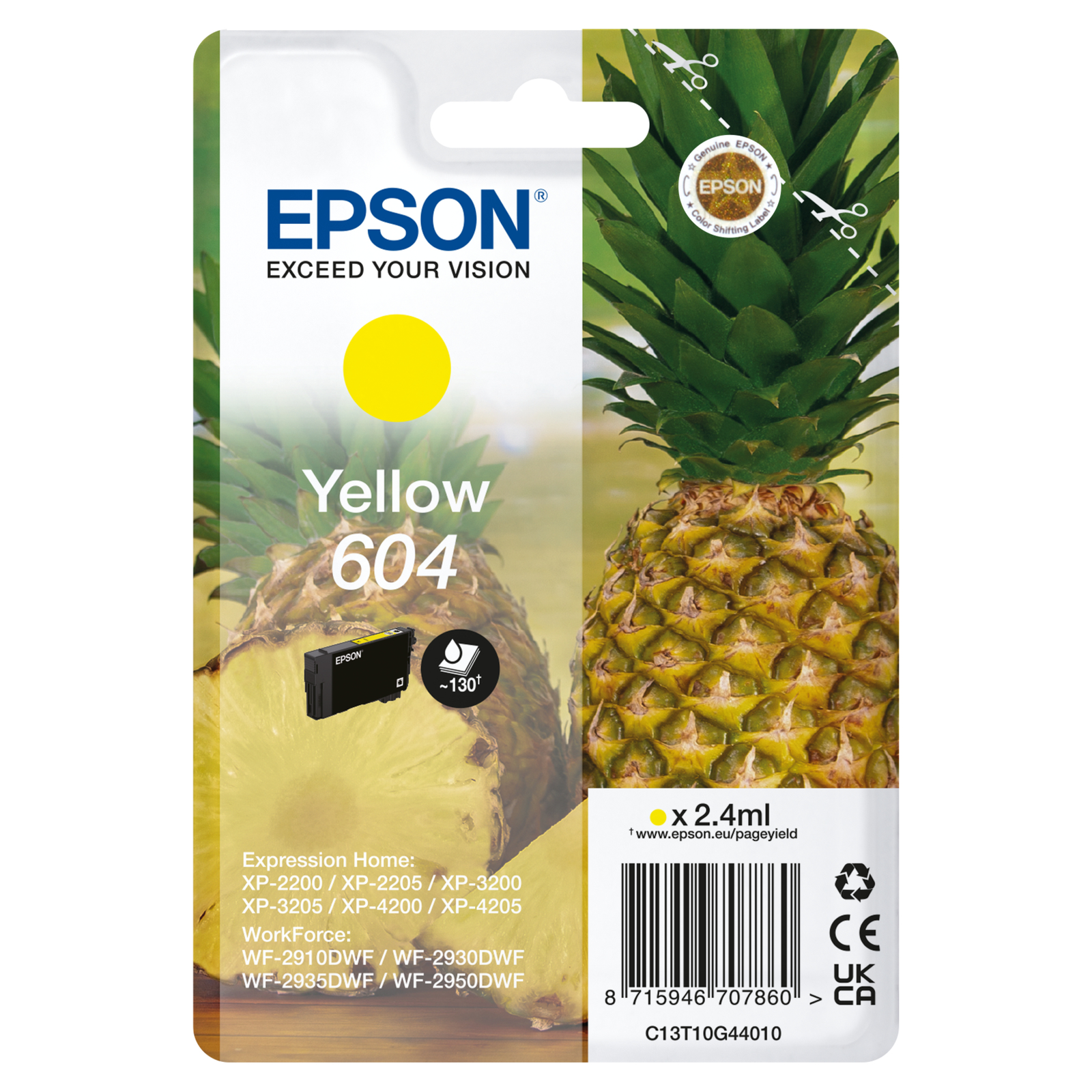 Epson 604 2.4 Ml Yellow Original Blister Pack