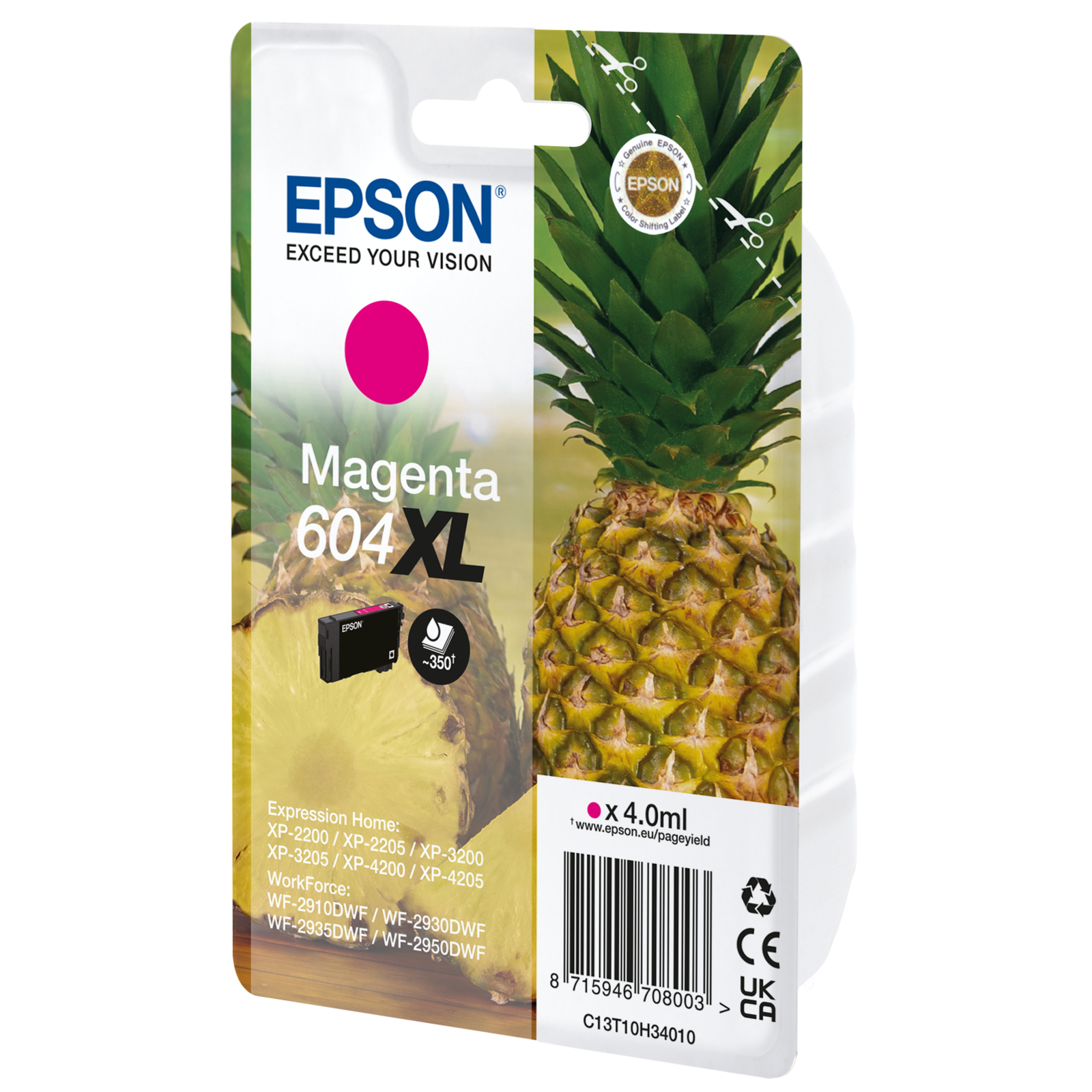 Epson 604XL Singlepack 4 Ml XL magenta Original Blister with RFacoustic Alarm Ink Cartridge