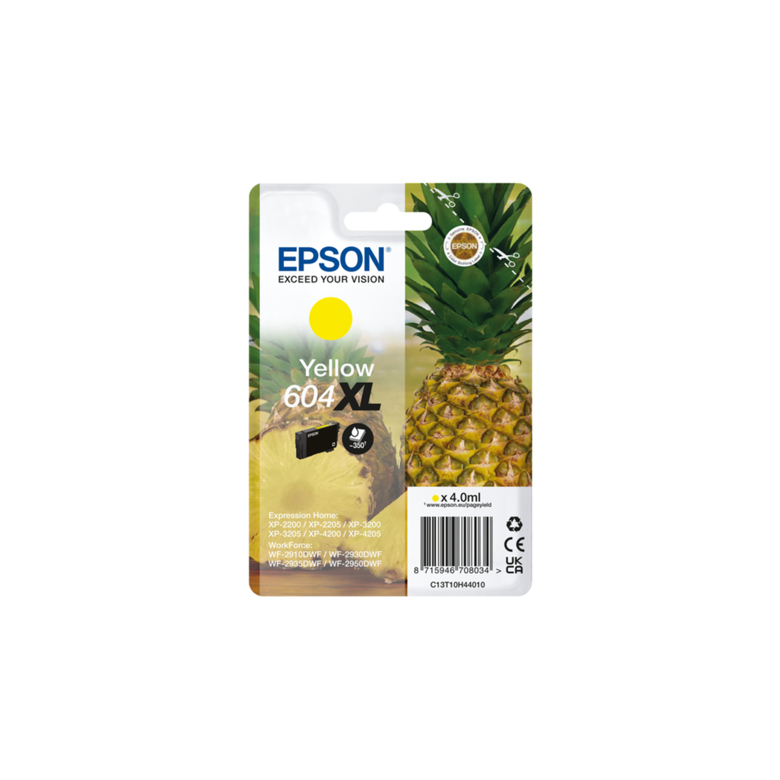Epson 604XL Singlepack Yellow Ink C13T10H44010