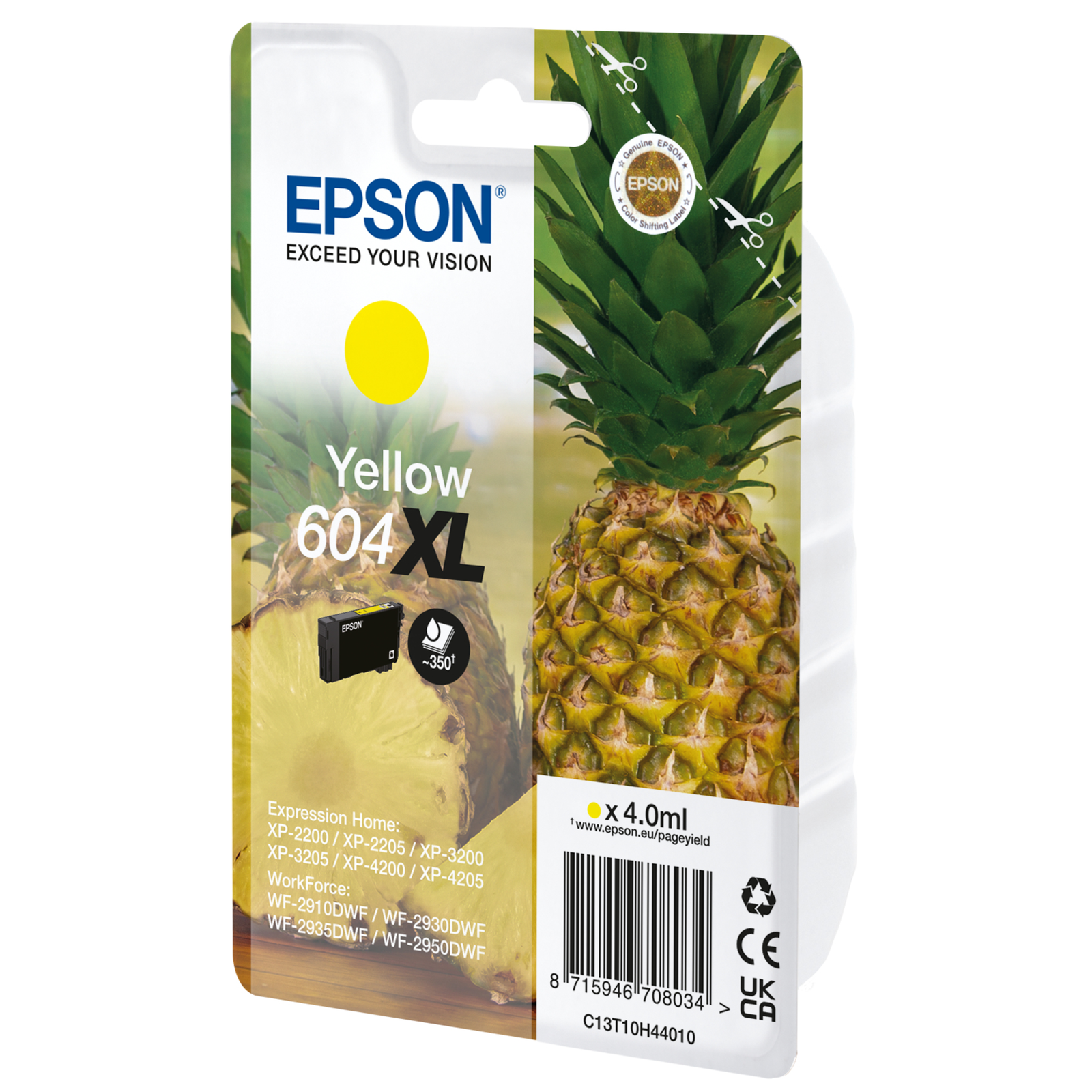 Epson 604XL Singlepack 4 Ml XL Yellow Original Blister with RFacoustic Alarm Signal Ink Cartridge