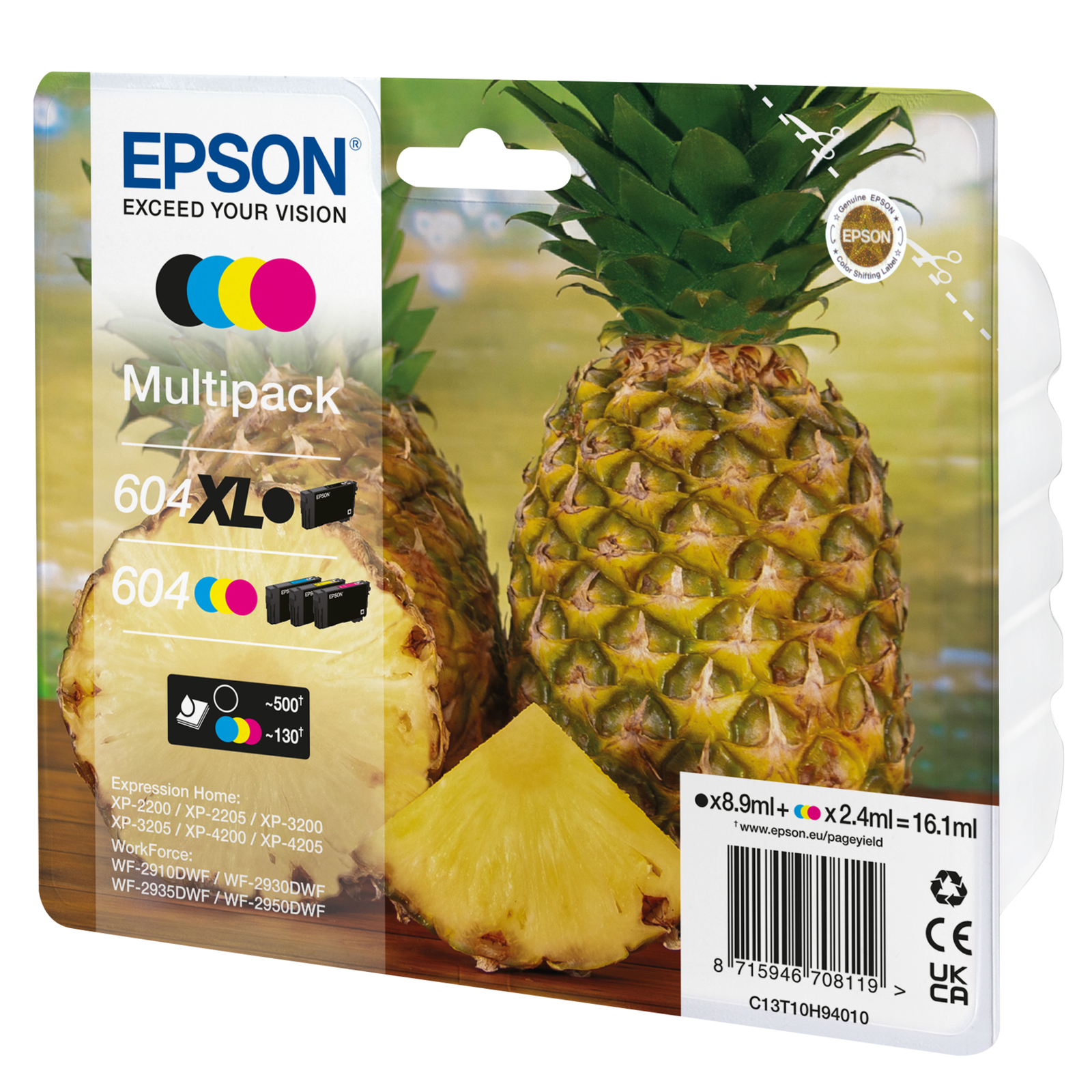 Epson 604/604XL Multipack 4-pack XL (black) + Standard Capacity Black. Yellow. cyan. magenta