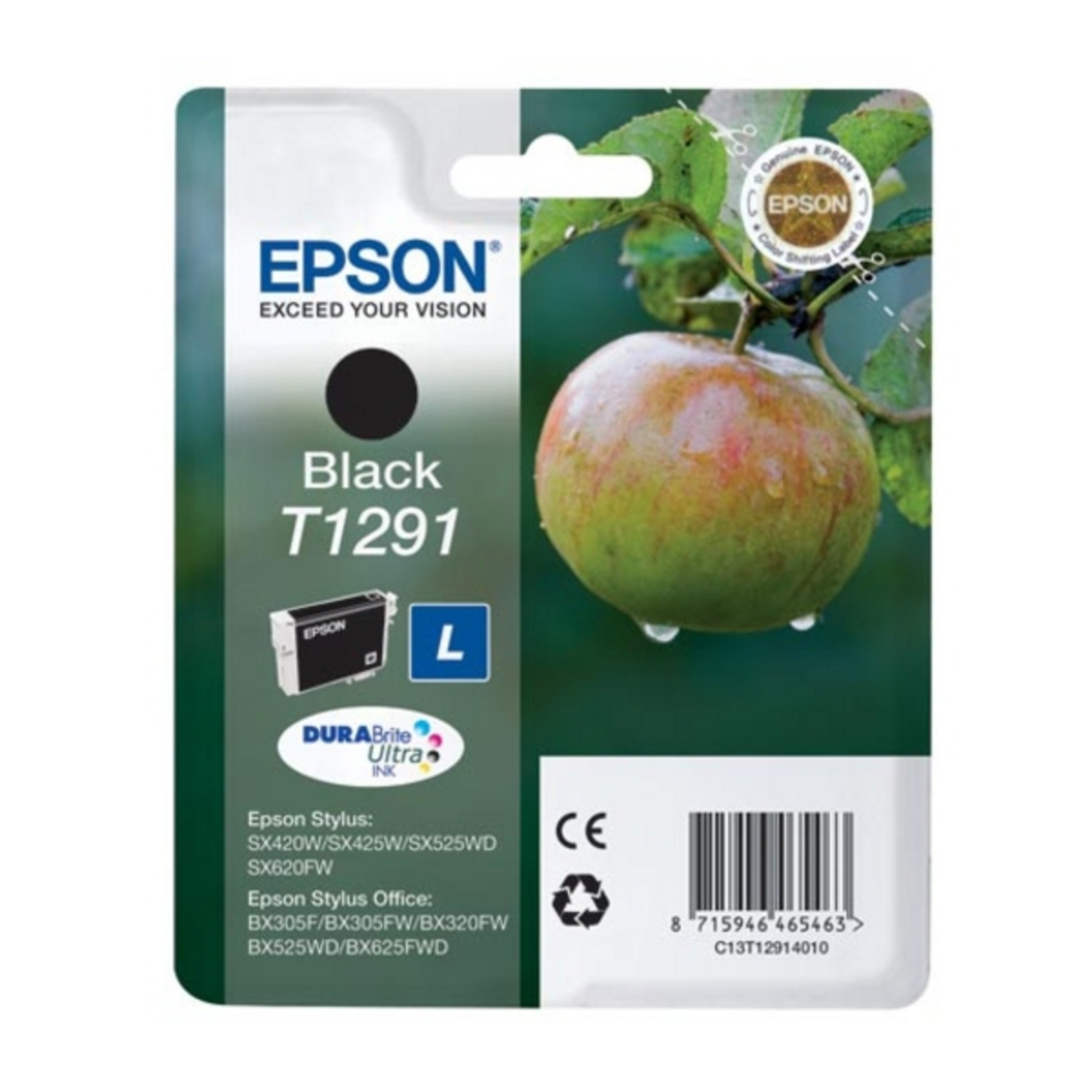 Epson T1291 Ink Cartridge 1 X Black (C13T12914010)