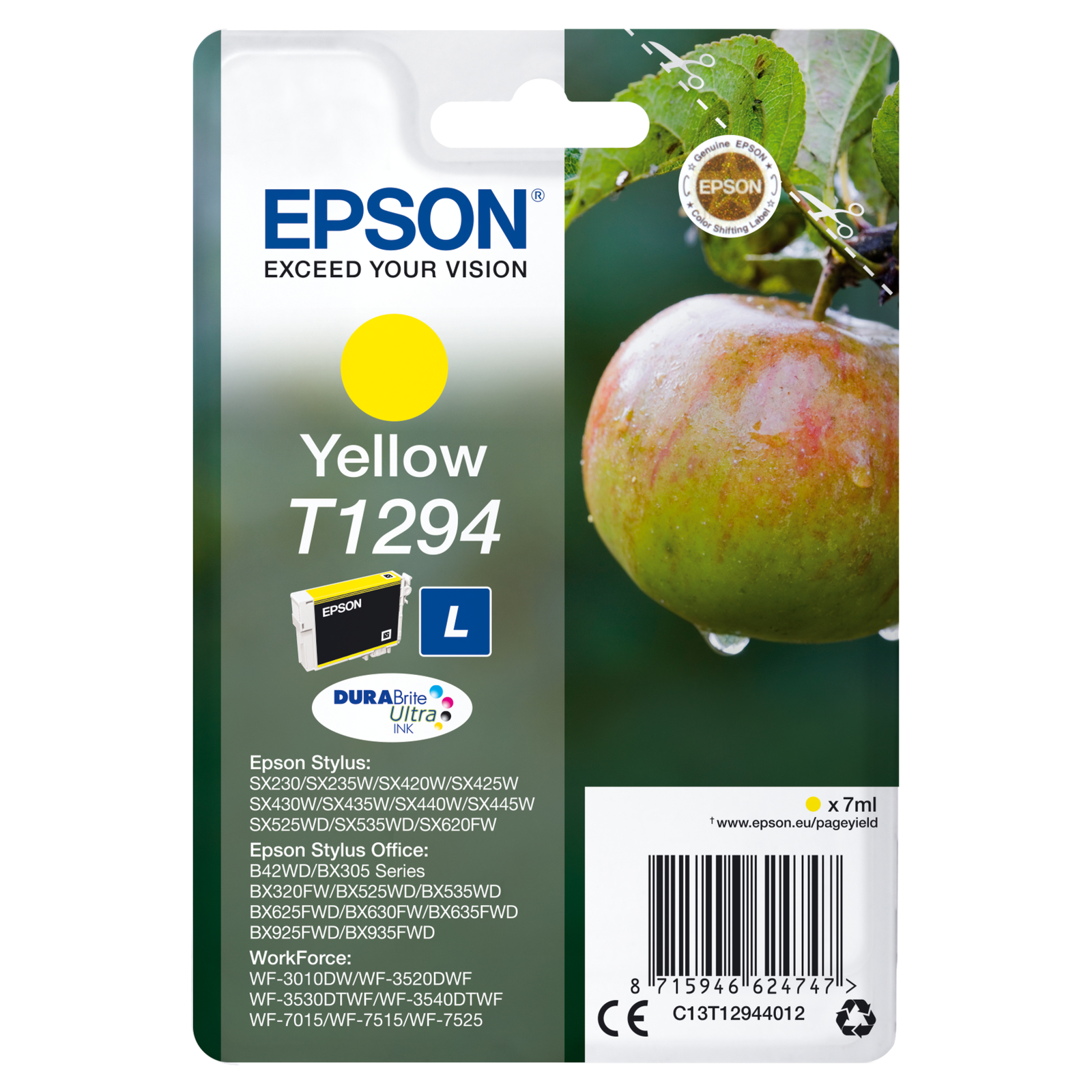 Epson T1294 7 Ml L-size Yellow Original