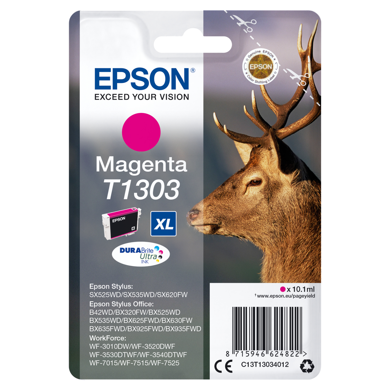 Epson T1303 10.1 Ml Size XL magenta Original Blister Pack Ink Cartridge