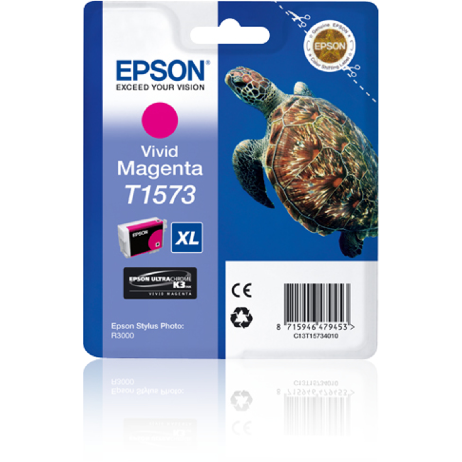 Epson Turtle T1573 Vivid magenta High XL Yield 25.9 Ml 2300 Pages