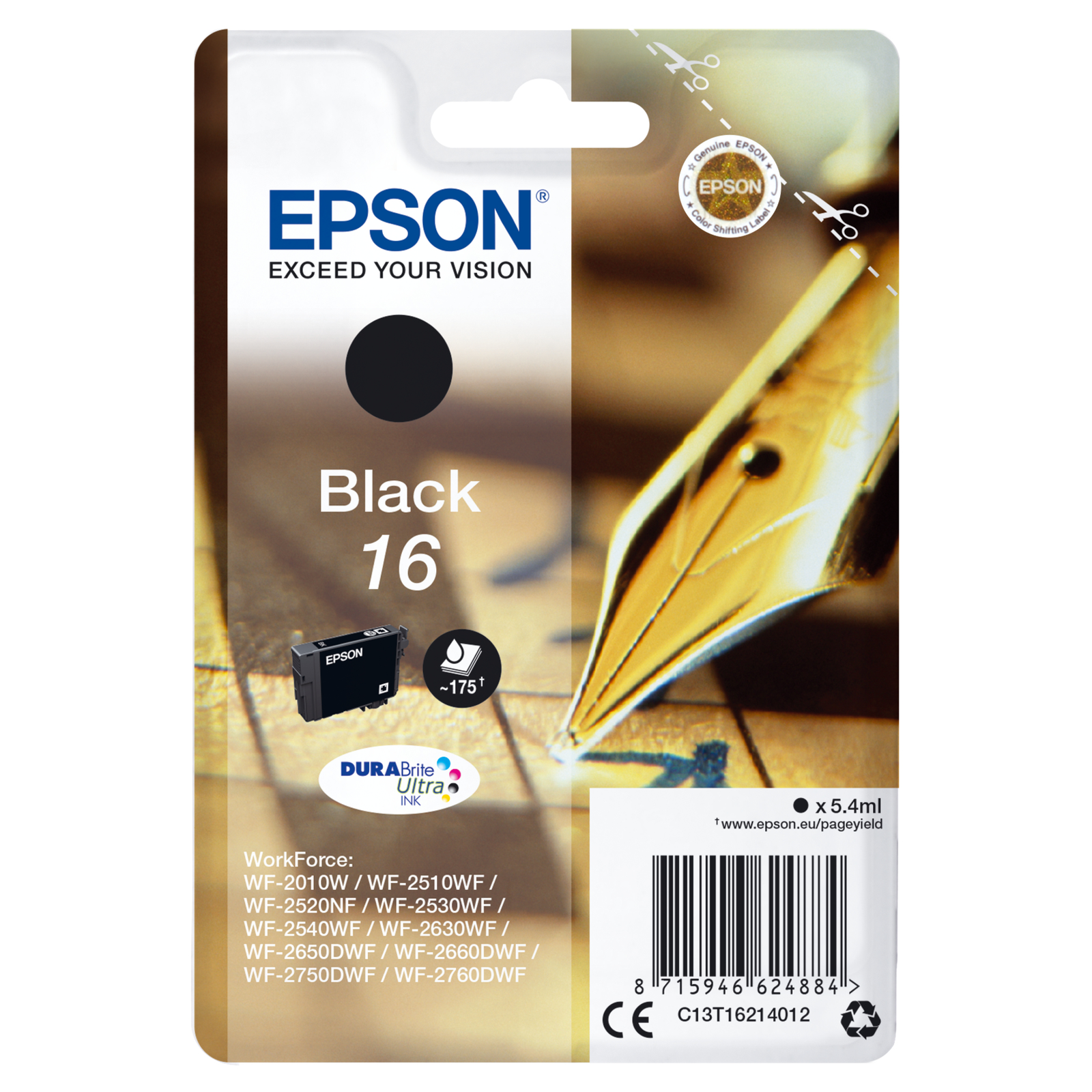 Epson Cartridge 16 Black T1621