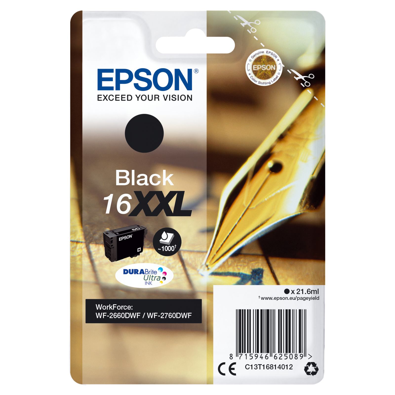 Epson Cartridge 16 Black XXL T1681