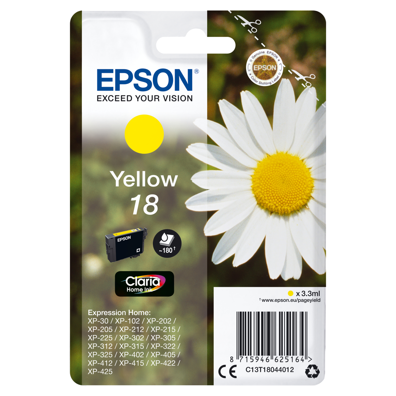 Epson 18 YELLOW Ink Cartridge