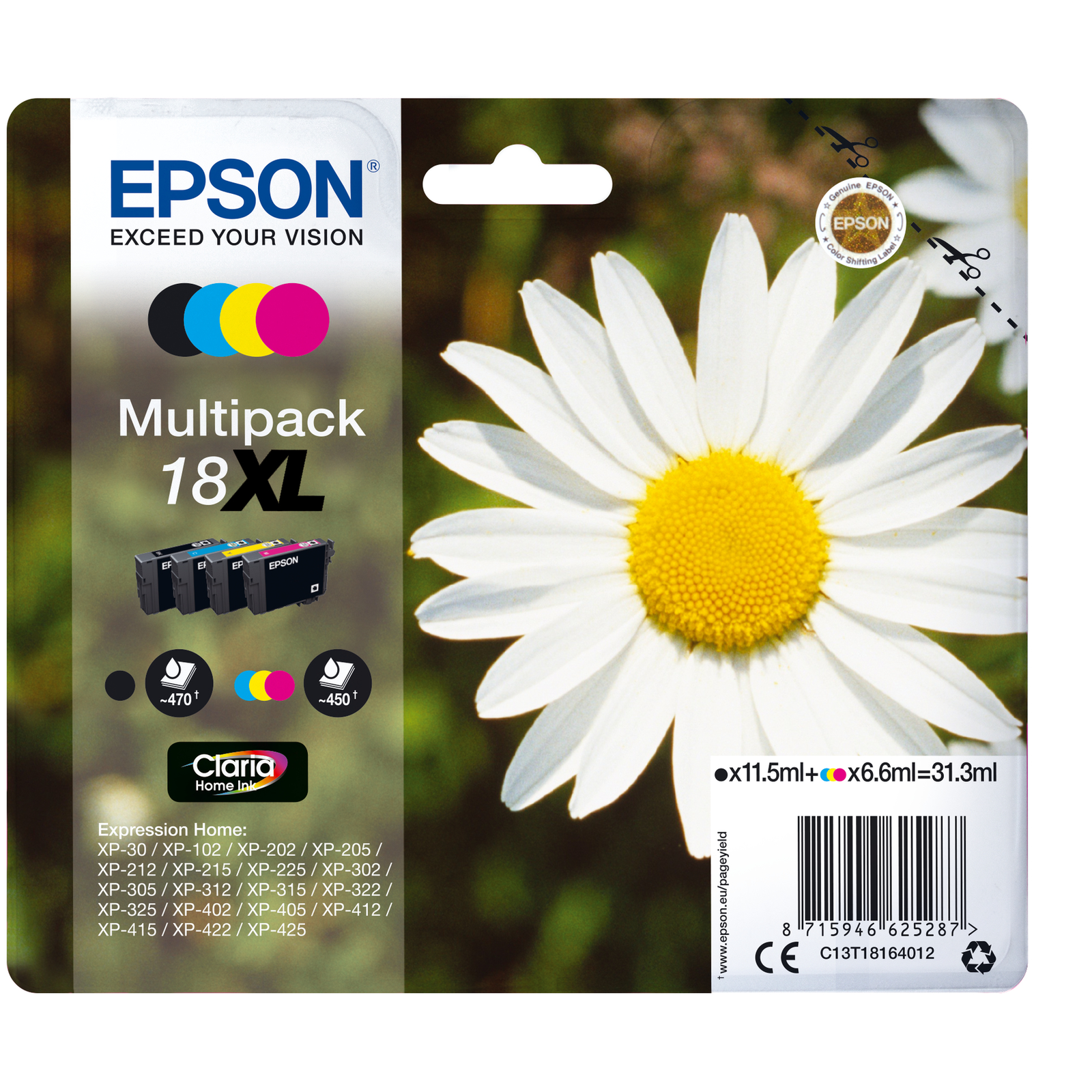 Epson Claria Home Ink Ink HC Yellow T1816 C13T18164022